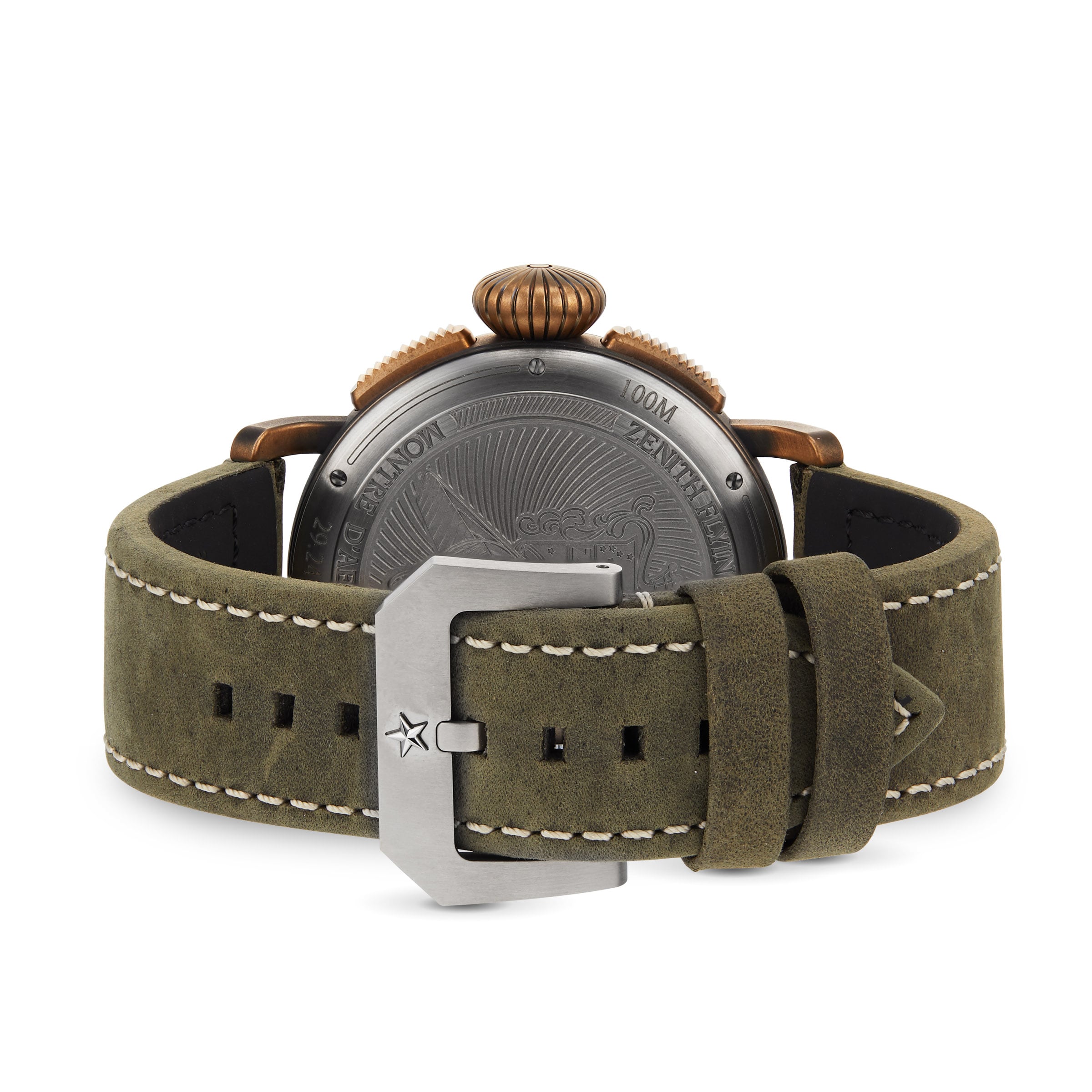 Zenith Pilot Bronze Automatic Watch - 45mm Black Dial | Replica - Image 3