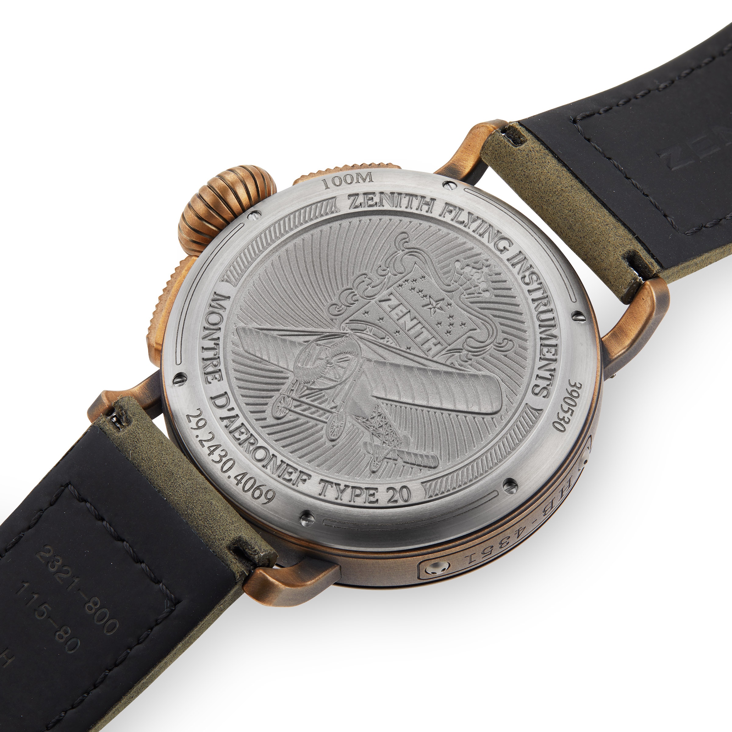 Zenith Pilot Bronze Automatic Watch - 45mm Black Dial | Replica - Image 4