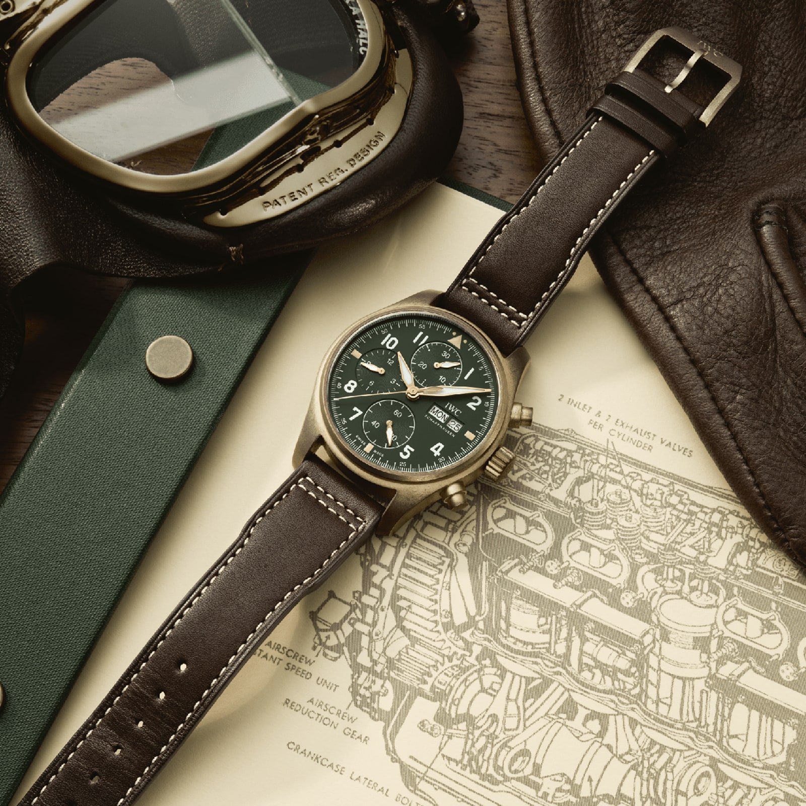 IWC Pilot IW387902 Bronze Automatic Green Replica - 41mm Chronograph - Image 3
