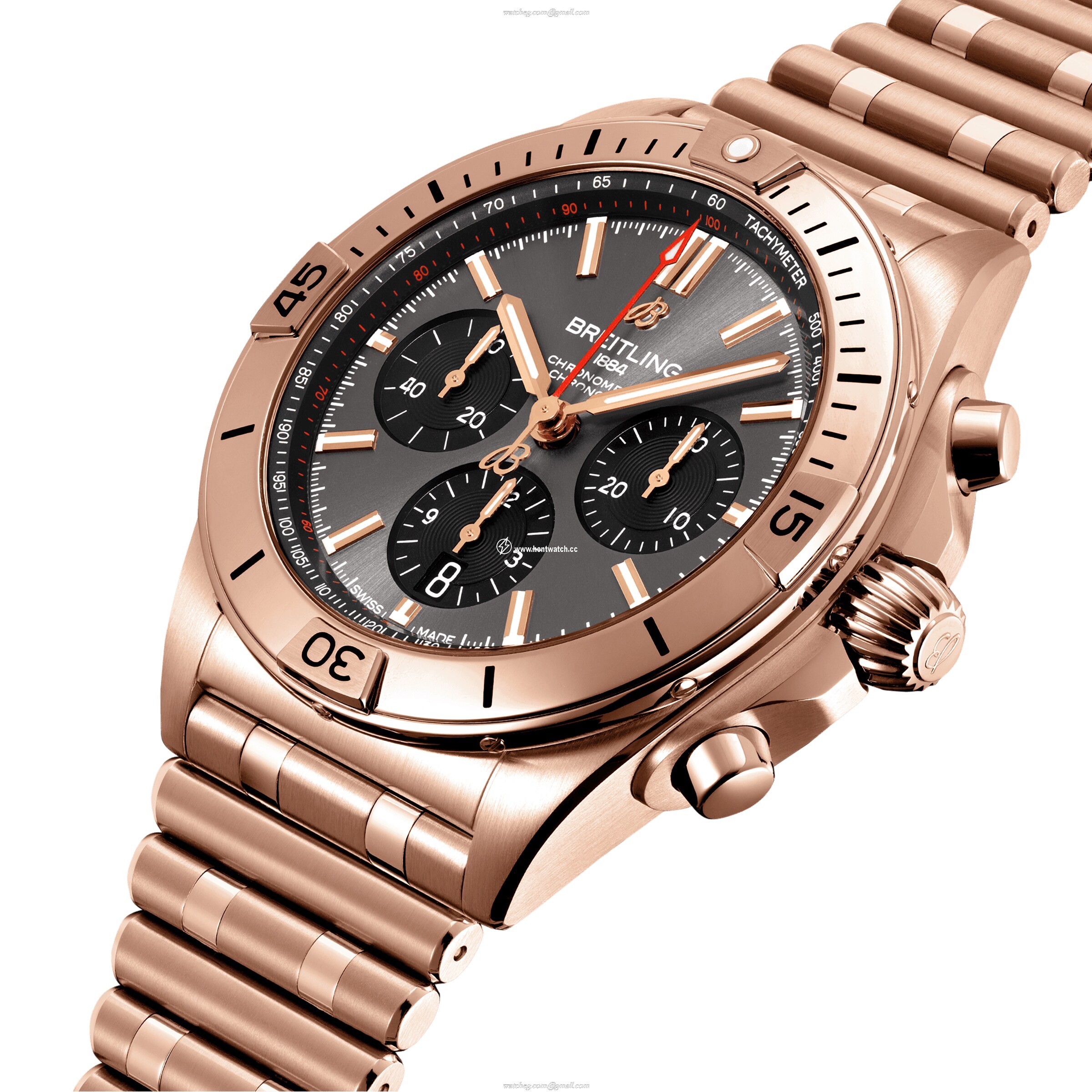 Breitling Chronomat RB0134101B1R1 | 18ct Rose Gold Automatic Grey Watch - Image 2