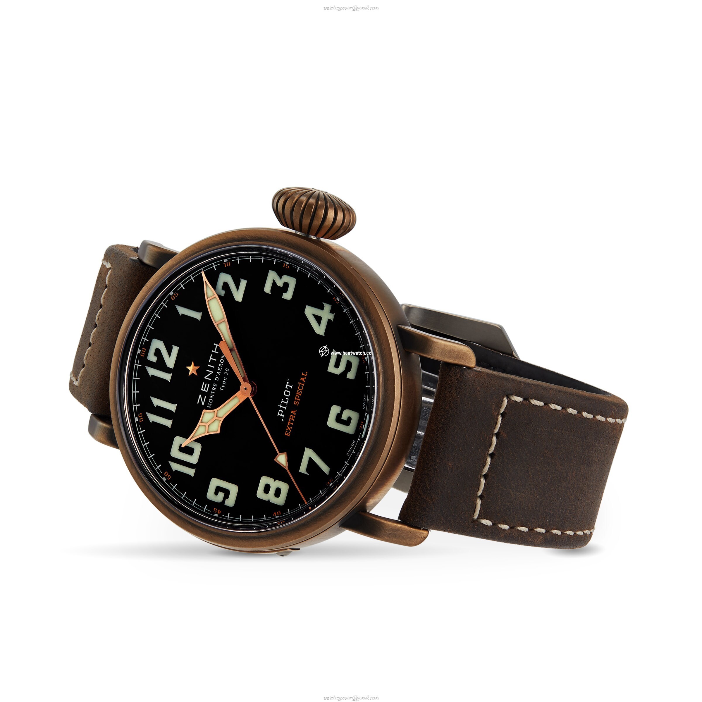 Zenith Pilot Bronze Automatic Watch - 45mm Black Dial | Replica - Image 2