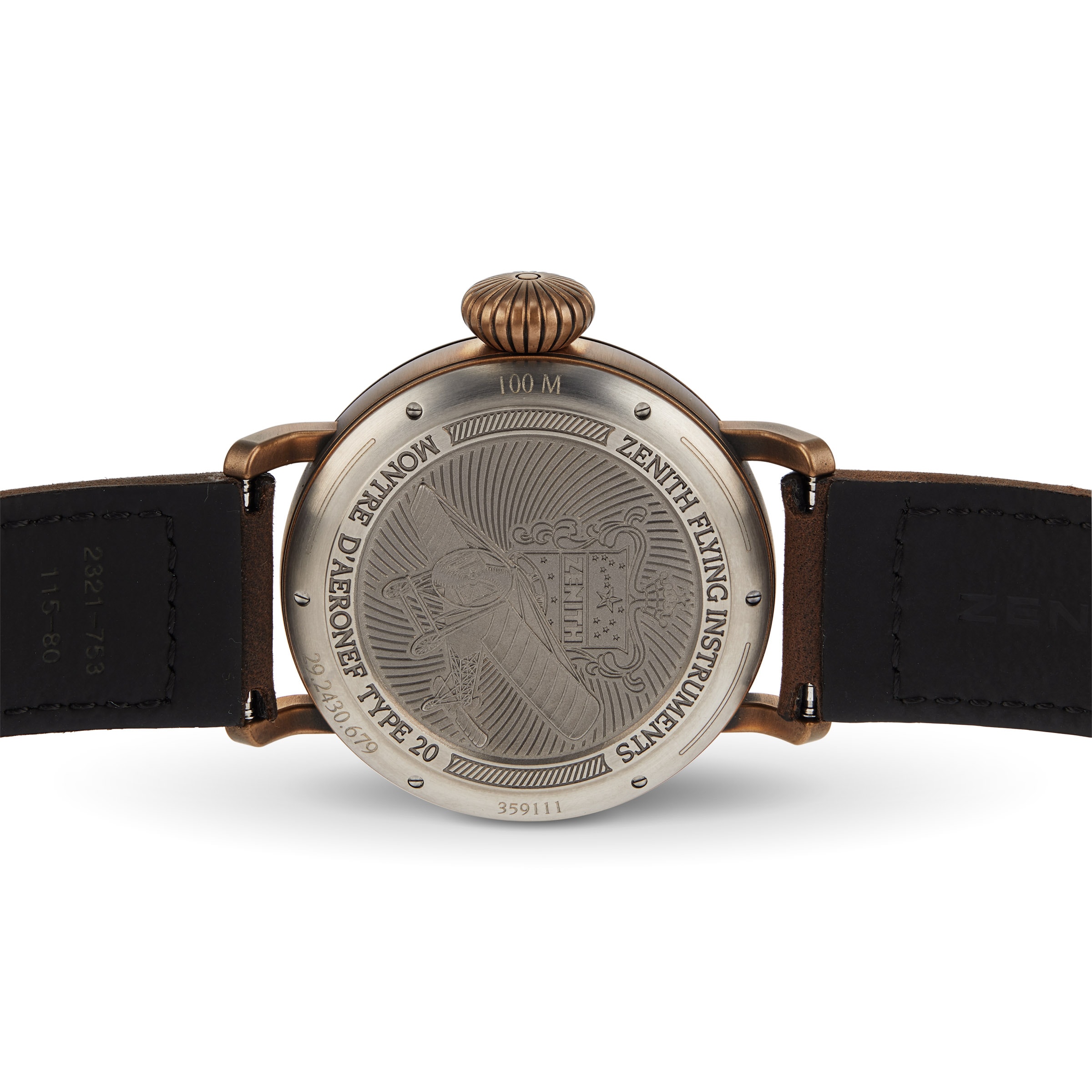 Zenith Pilot Bronze Automatic Watch - 45mm Black Dial | Replica - Image 4