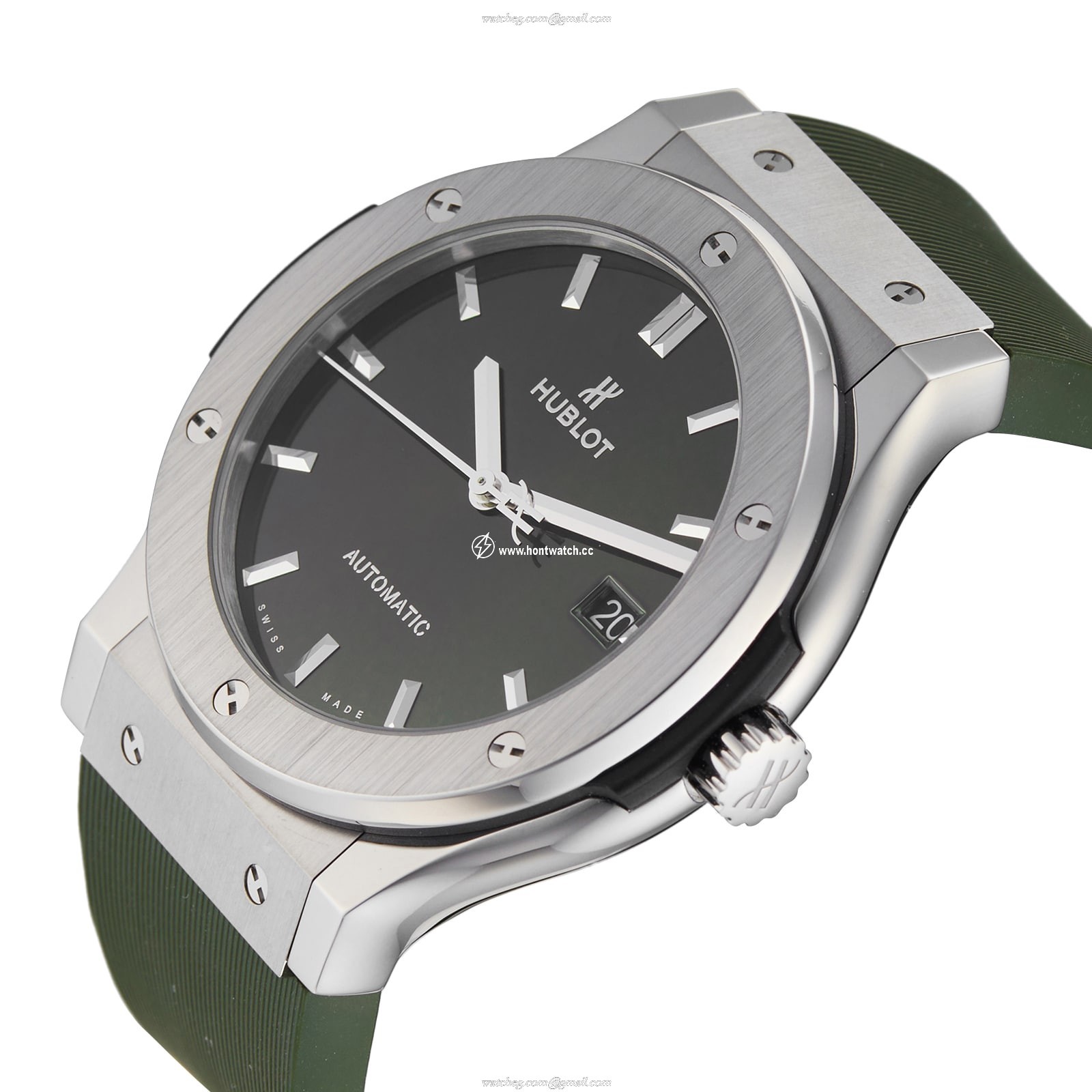 Pre-Owned Hublot Classic Fusion Titanium Green Automatic Watch - 45mm - Image 2