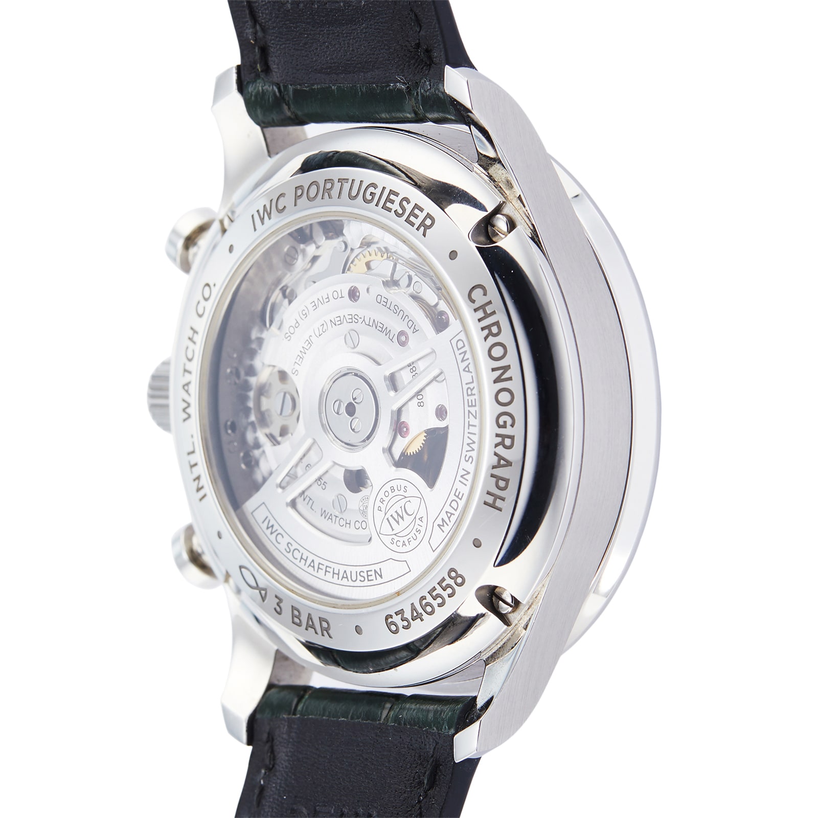 IWC Portugieser IW371615 Automatic Chronograph - 41mm Green Dial - Stainless Steel - Image 4