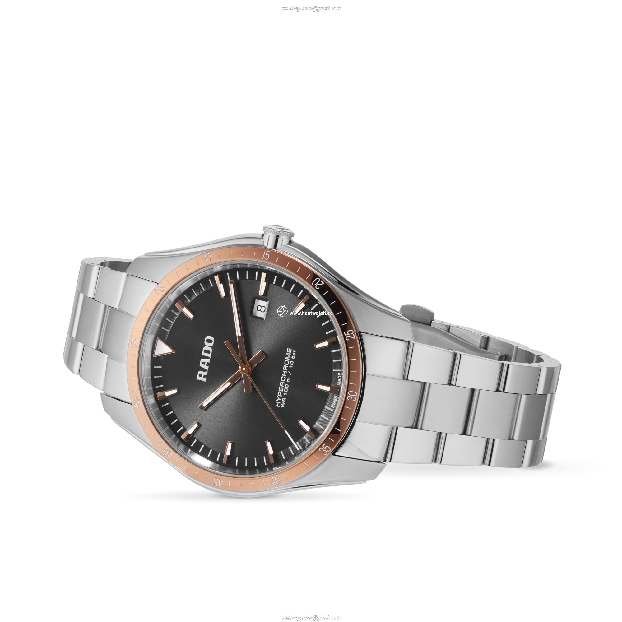Rado HyperChrome Quartz Grey Watch - 44mm Stainless Steel - 100M Water Resistant - Image 2