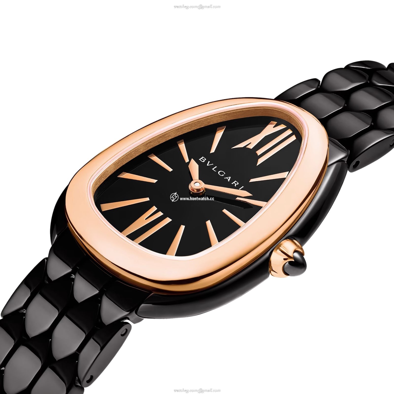 Bvlgari Serpenti Seduttori 33mm Watch | Black Dial | Stainless Steel & Rose Gold - Image 2