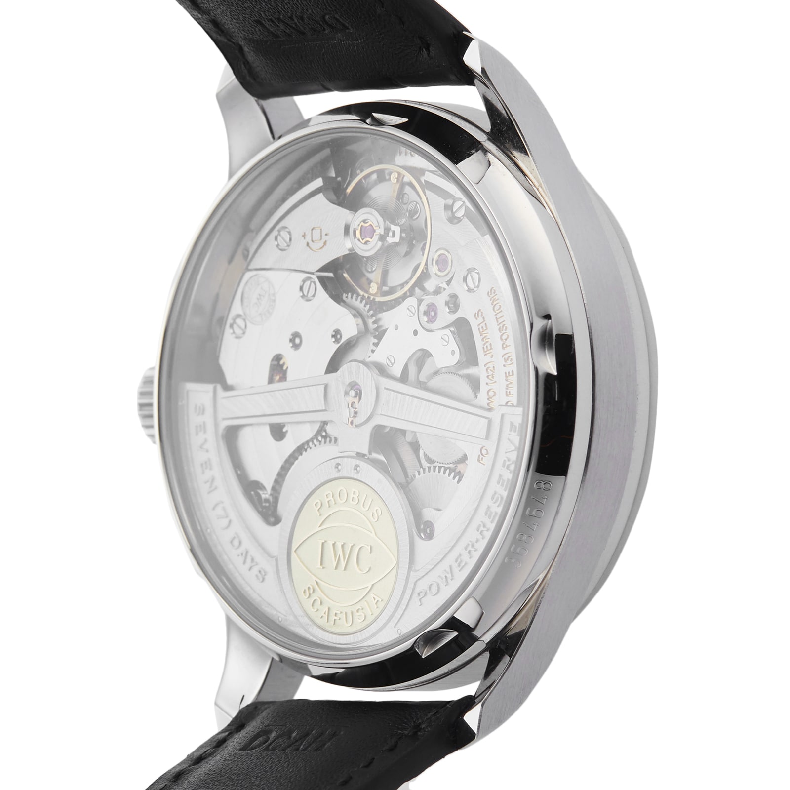 IWC Portugieser IW500107 Automatic Watch - 42mm Stainless Steel - Silver Dial - Image 4