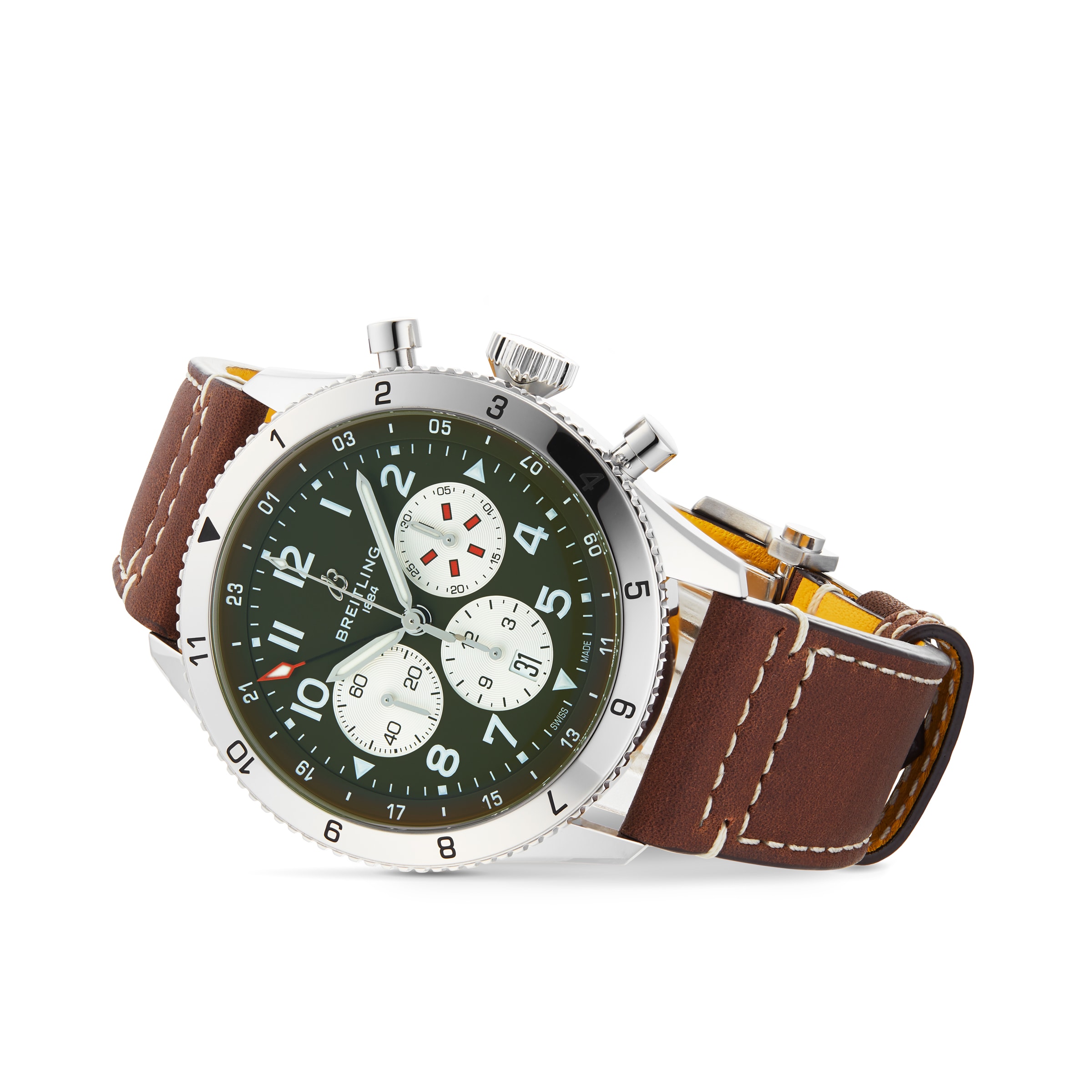 Breitling Aviator 8 AB04452A1L1X1 | 46mm Stainless Steel Automatic Green Dial - Image 4