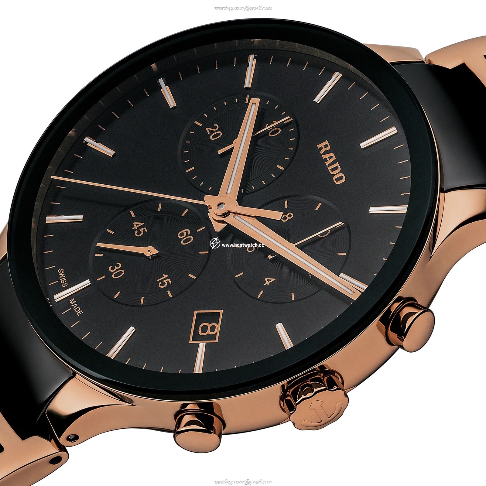 Rado Centrix R30187172 | Black Dial | 40mm Stainless Steel Quartz Watch - Image 2
