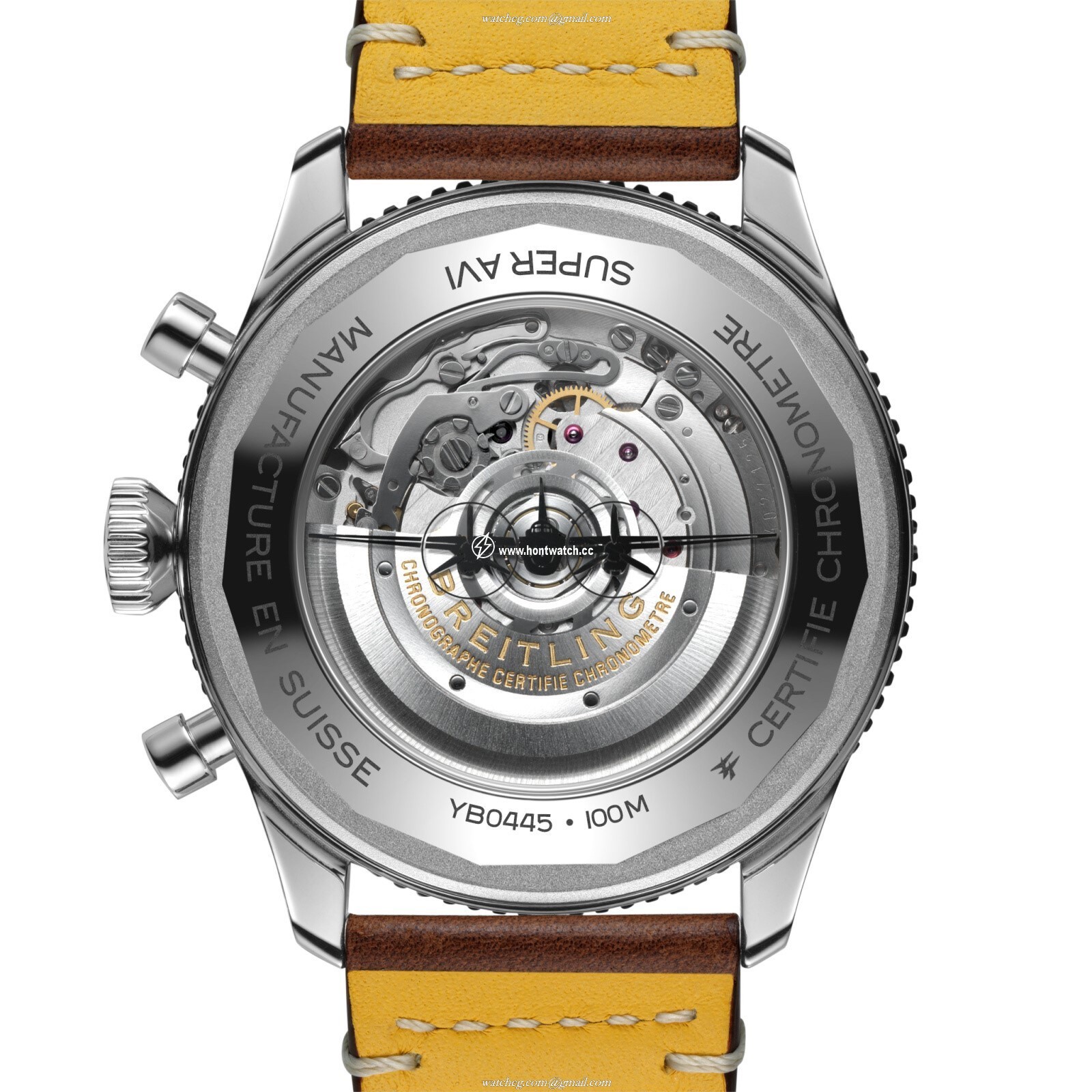 Breitling Aviator 8 Automatic Black Dial - 46mm Stainless Steel Leather Strap - Image 2
