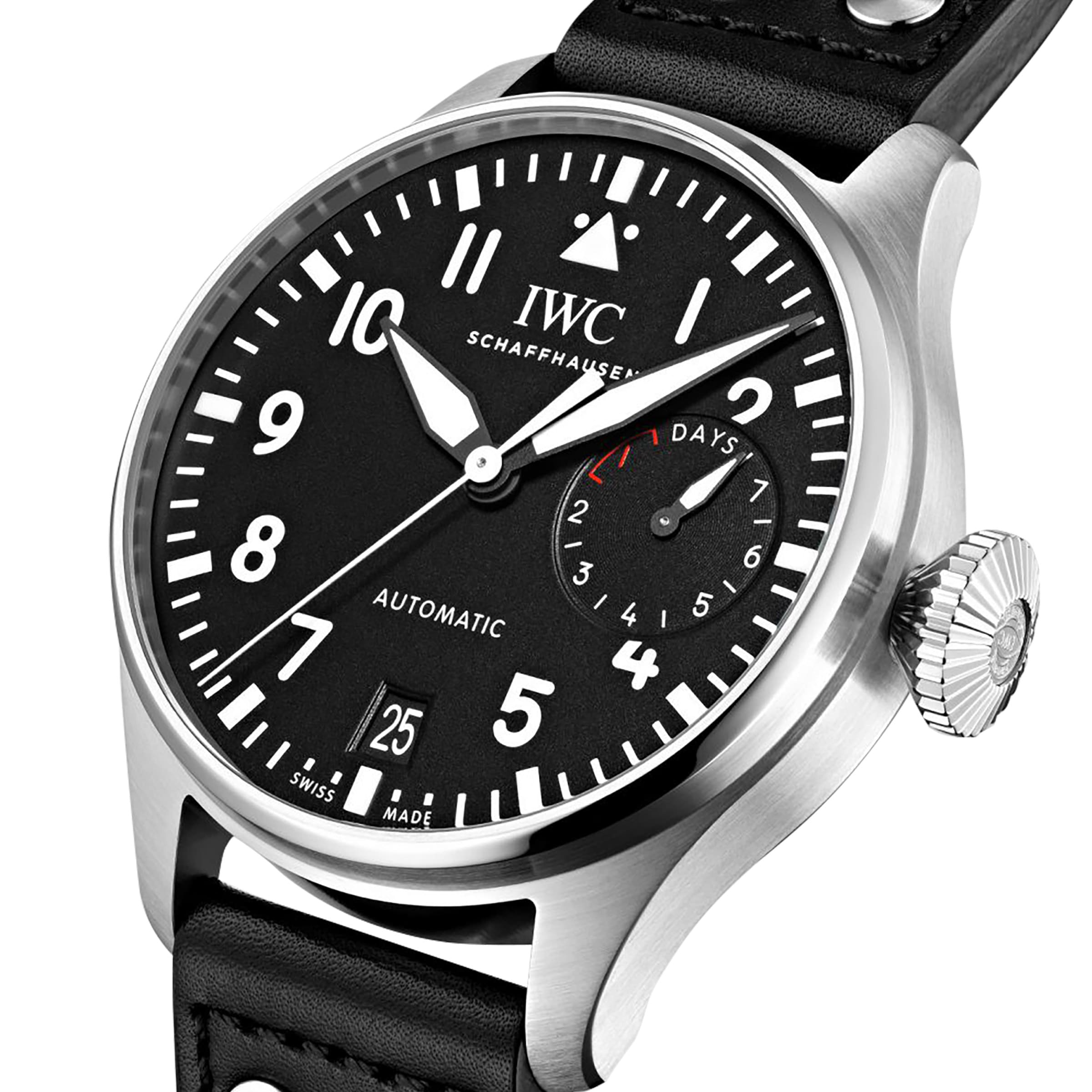 IWC Pilot IW501001 Automatic Watch - 46mm Stainless Steel - Black Dial - Image 3