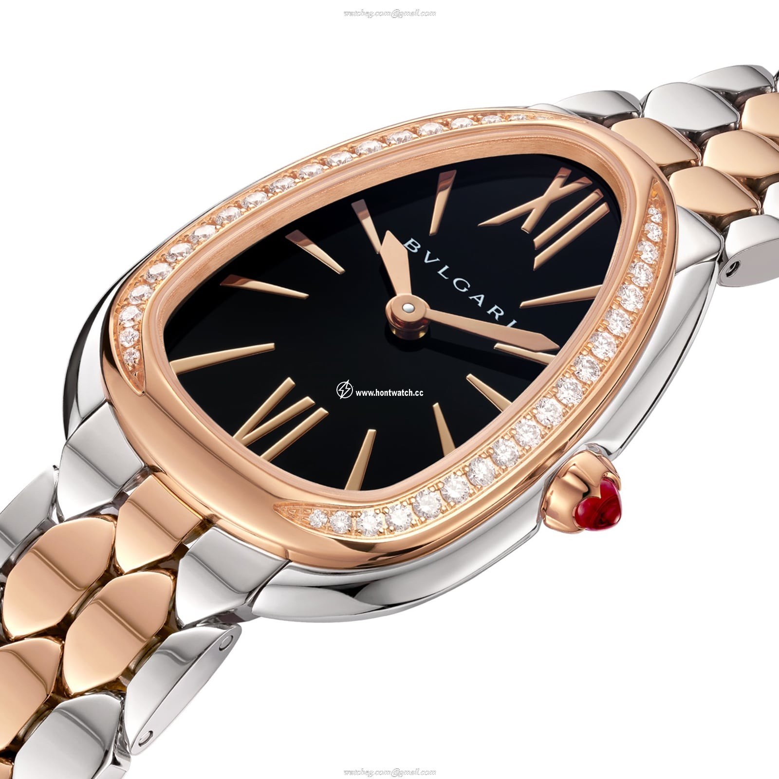 Bvlgari Serpenti Seduttori 103450 Watch | 33mm Black Dial | Steel & Rose Gold - Image 2