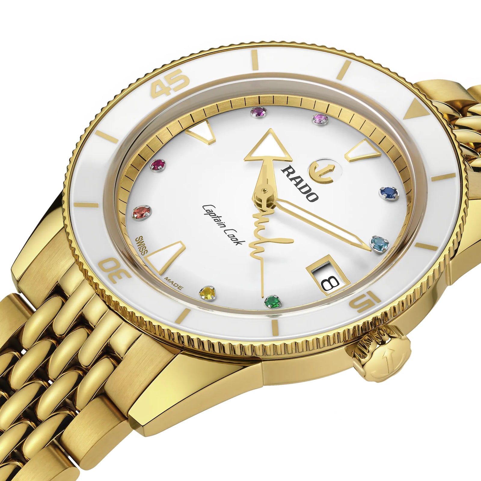 Rado Captain Cook R32117708 | 37mm Automatic White Dial | 100m Water Resistant - Image 4