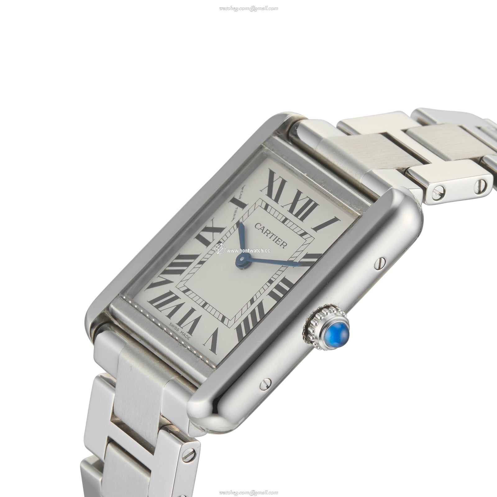 Cartier Tank Solo W5200013 Ladies Watch - 24mm Stainless Steel & Silver Dial - Image 2