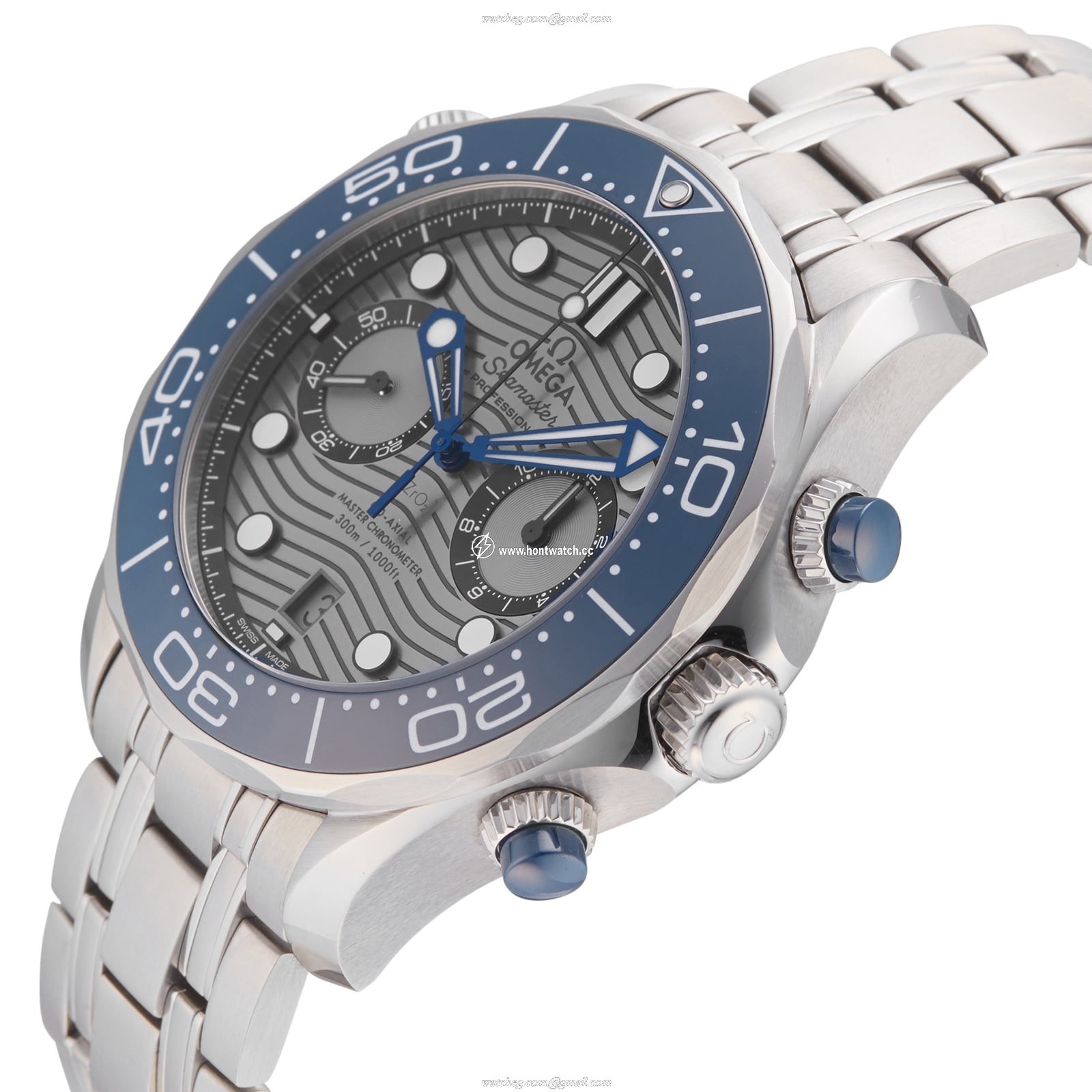 Omega Seamaster Diver 300M 44mm Automatic Grey Dial Stainless Steel Watch - Image 2