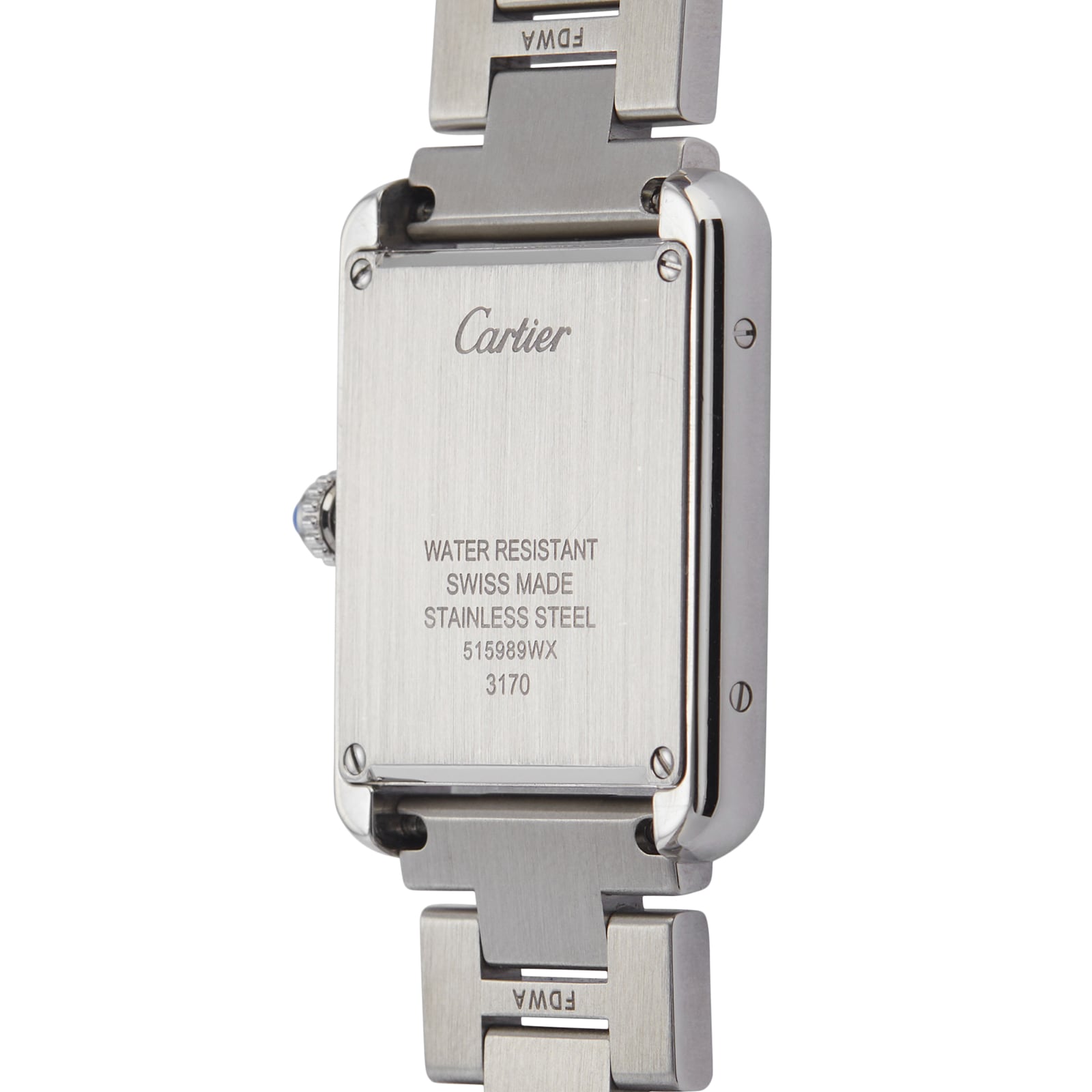 Cartier Tank Solo W5200013 Ladies Watch - 24mm Stainless Steel & Silver Dial - Image 4