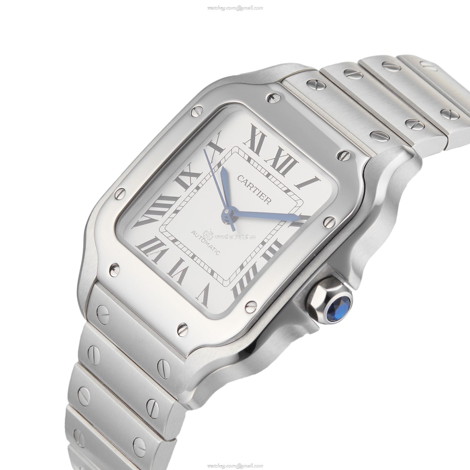 Cartier Santos WSSA0029 Automatic Watch - 35mm Stainless Steel Silver Dial - Image 2