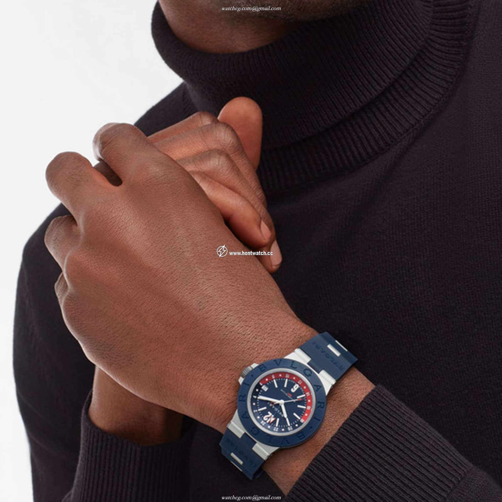 Bvlgari Aluminium Automatic Blue Watch - 40mm Case | 100m Water Resistant - Image 2