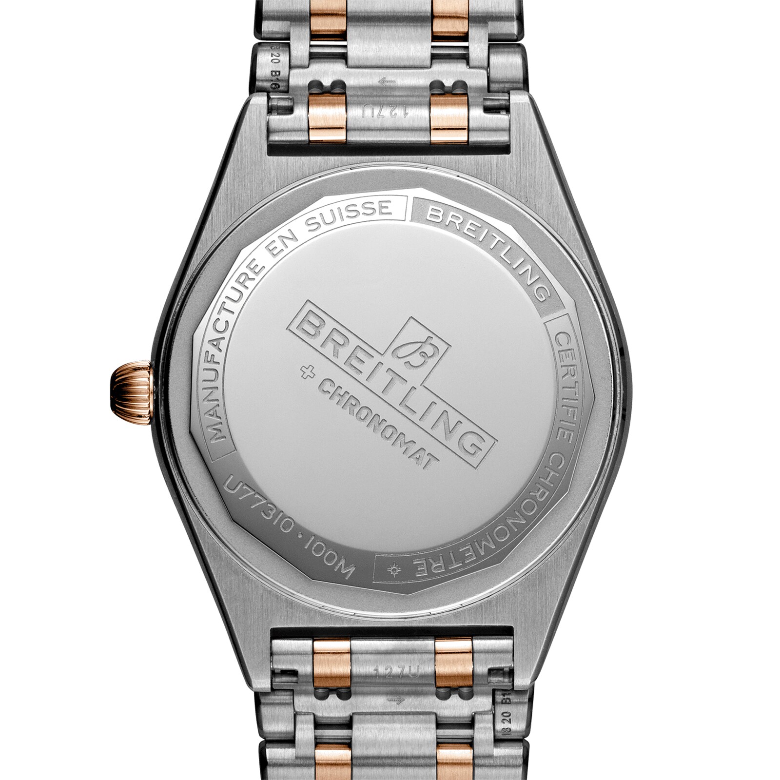 Breitling Chronomat 32mm Replica - Stainless Steel & Rose Gold - Mother of Pearl Dial - Image 4