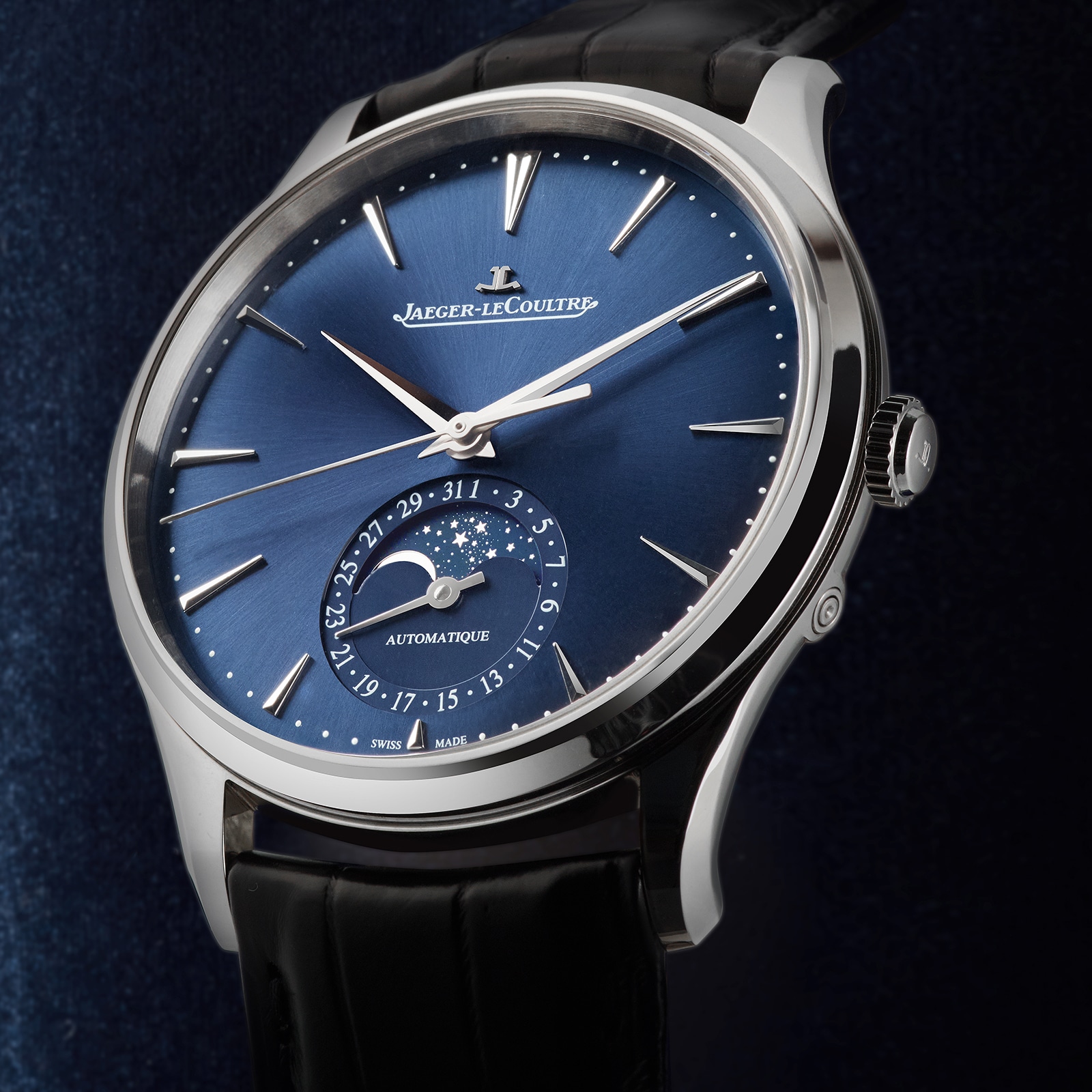 Jaeger-LeCoultre Master Ultra Thin Moon 39mm Blue Dial Automatic Watch - Image 4