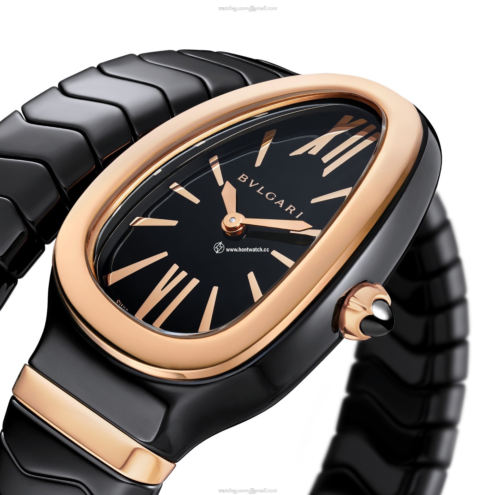 Bvlgari Serpenti Spiga 102735 - Black Ceramic Quartz Watch | 35mm - Image 2