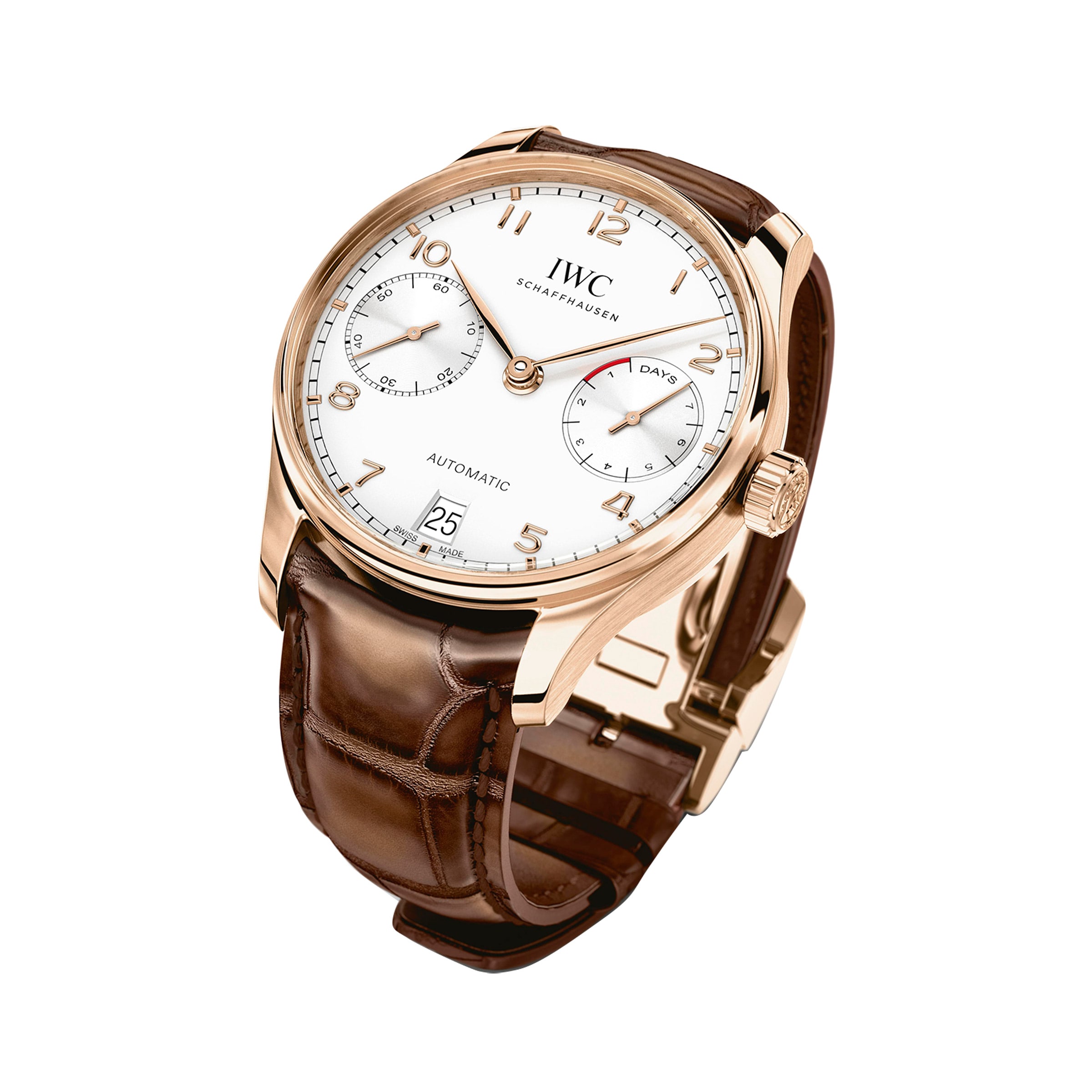 IWC Portugieser IW500701 Automatic - 18ct Rose Gold 42.5mm Silver Dial Replica - Image 3