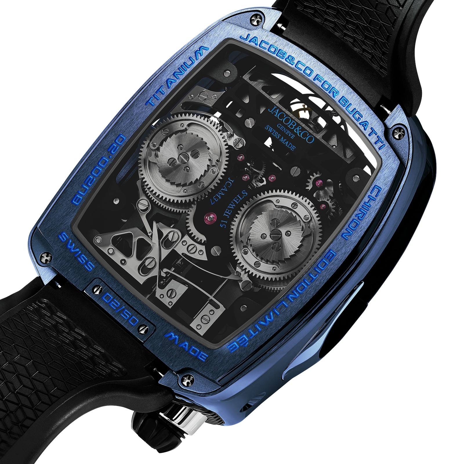 Jacob & Co Gents Collection Titanium Mechanical Watch - 44mm Black Dial - Image 3