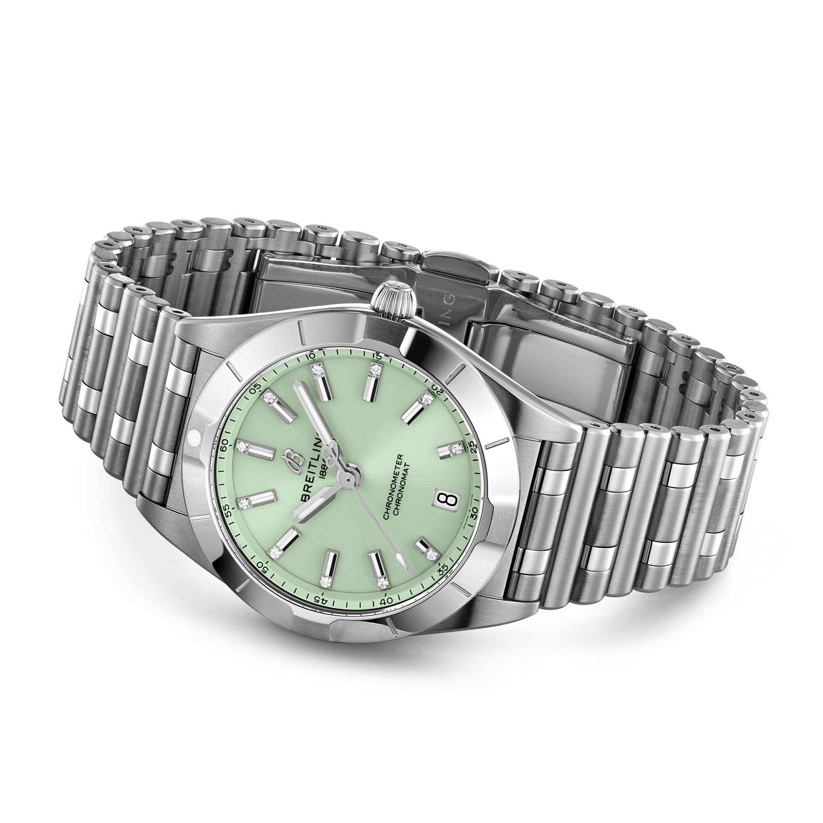 Breitling Chronomat A77310101L1A1 | 32mm Stainless Steel | Green Dial | Quartz - Image 3