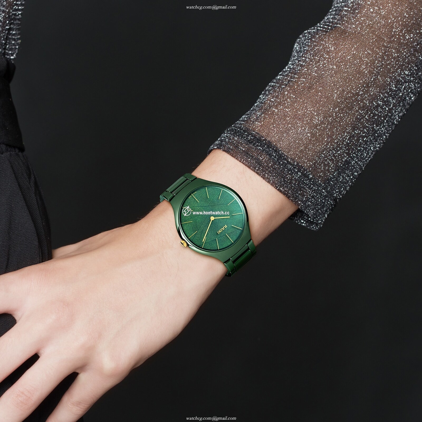 Rado True Thinline Green Ceramic Watch | Quartz 38mm | R27006912 - Image 2