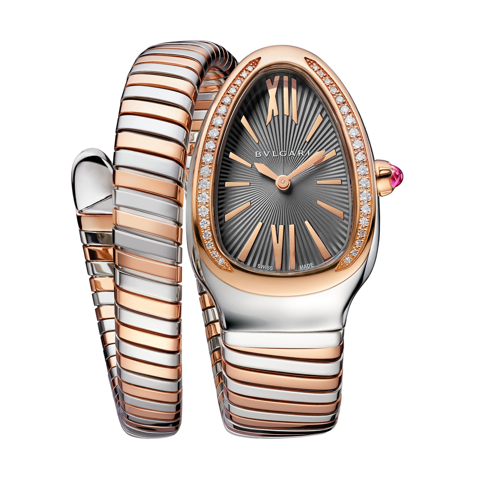Bvlgari Serpenti 102681 Grey Dial Replica Watch | 35mm Stainless Steel Quartz - Image 3