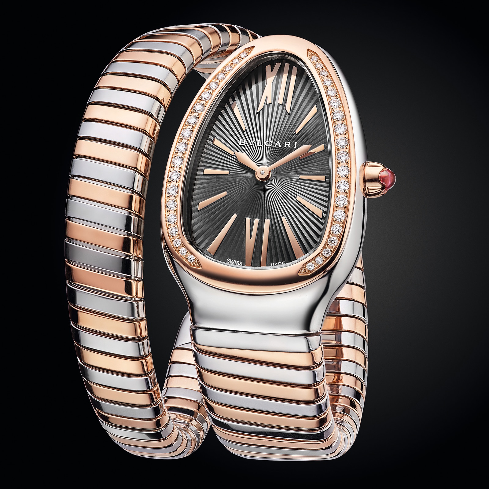 Bvlgari Serpenti 102681 Grey Dial Replica Watch | 35mm Stainless Steel Quartz - Image 4