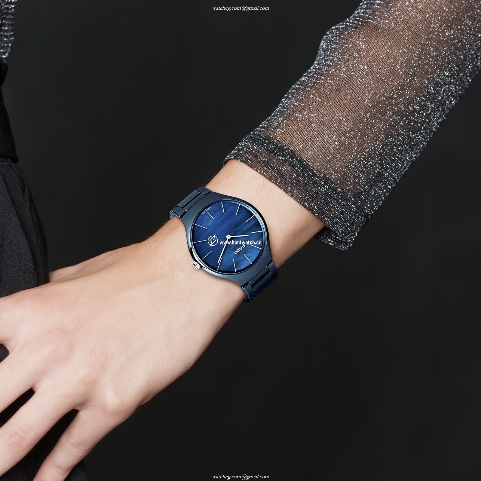 Rado True Thinline R27005902 Ceramic Quartz Blue Watch | 38mm - Image 2