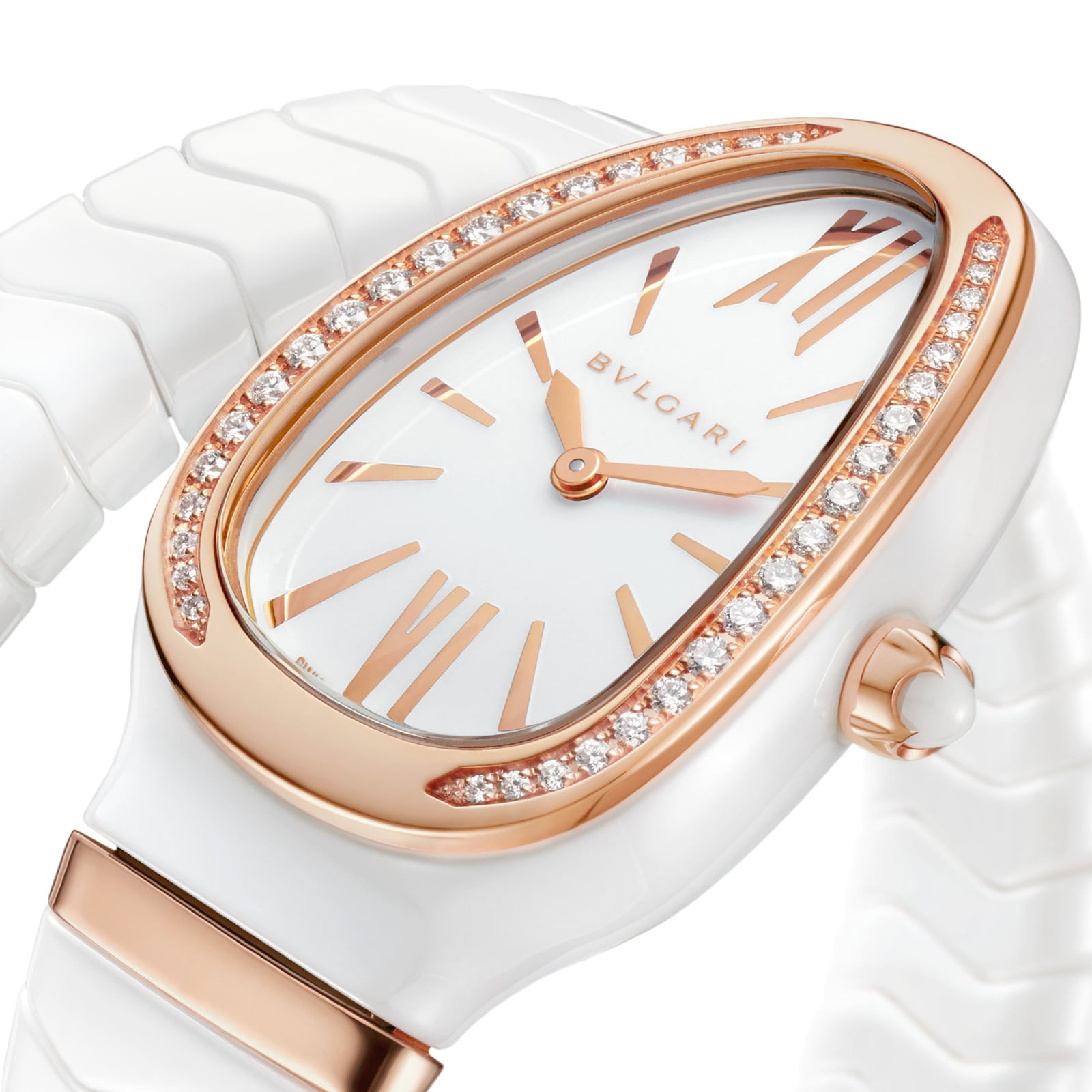 Bvlgari Serpenti 102613 Ceramic & Gold Watch - 35mm White Dial Quartz - Image 3