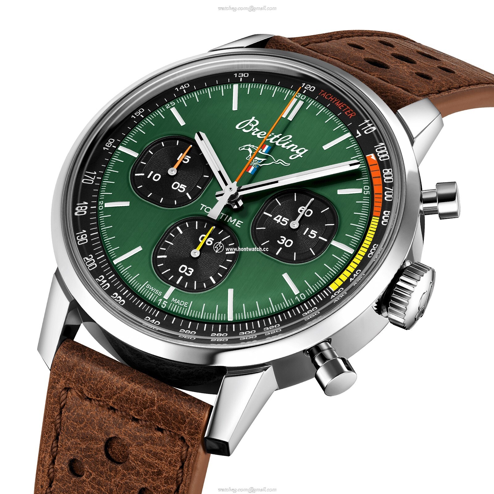 Breitling Top Time Automatic Green Dial - 42mm Stainless Steel Watch - Image 2