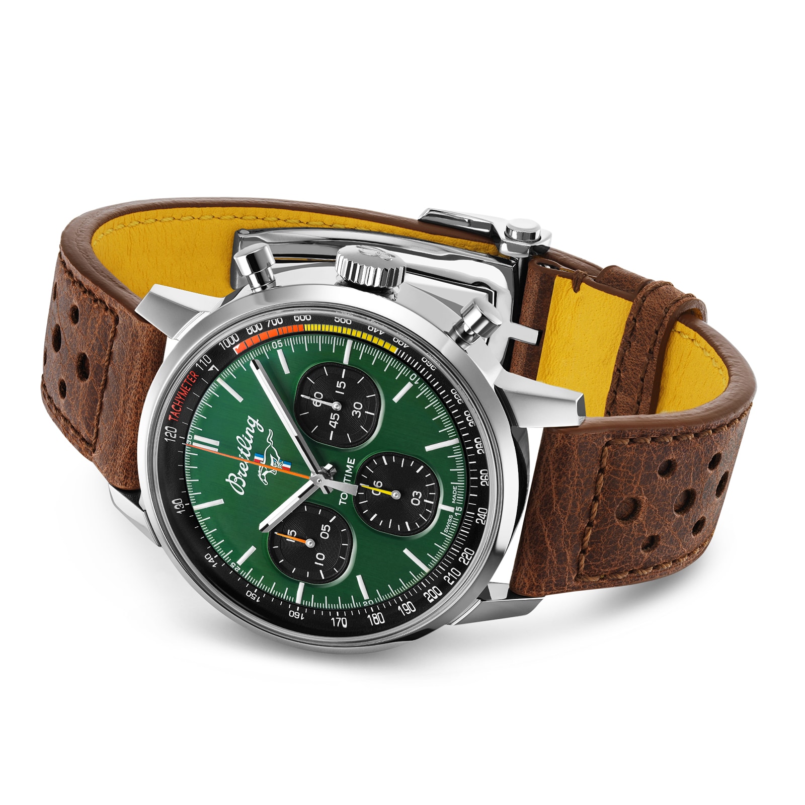 Breitling Top Time Automatic Green Dial - 42mm Stainless Steel Watch - Image 3