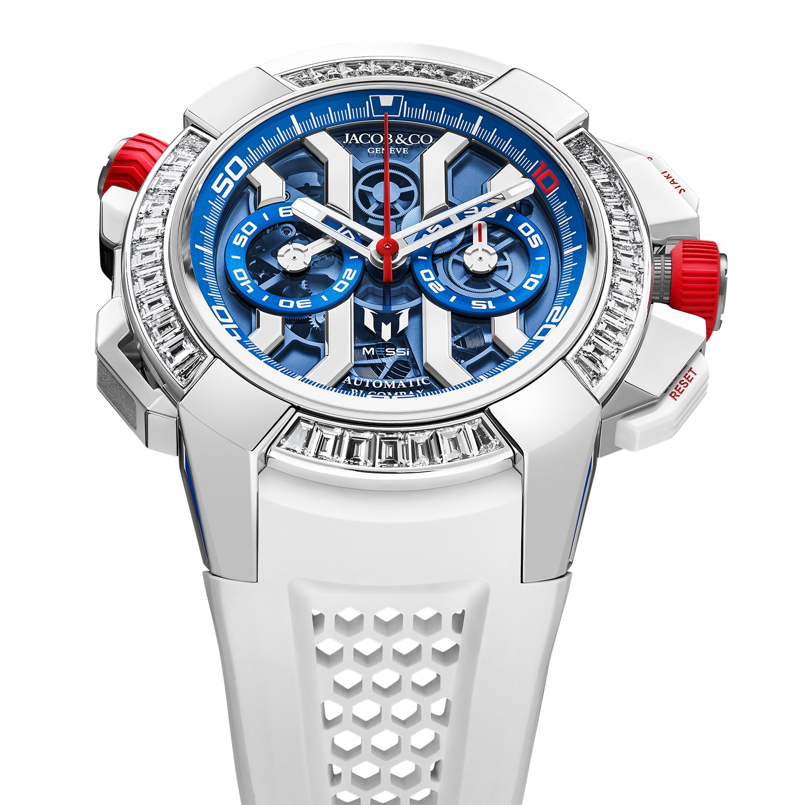 Jacob & Co Epic X Chrono Titanium & Rose Gold Automatic Blue Watch | 47mm - Image 4