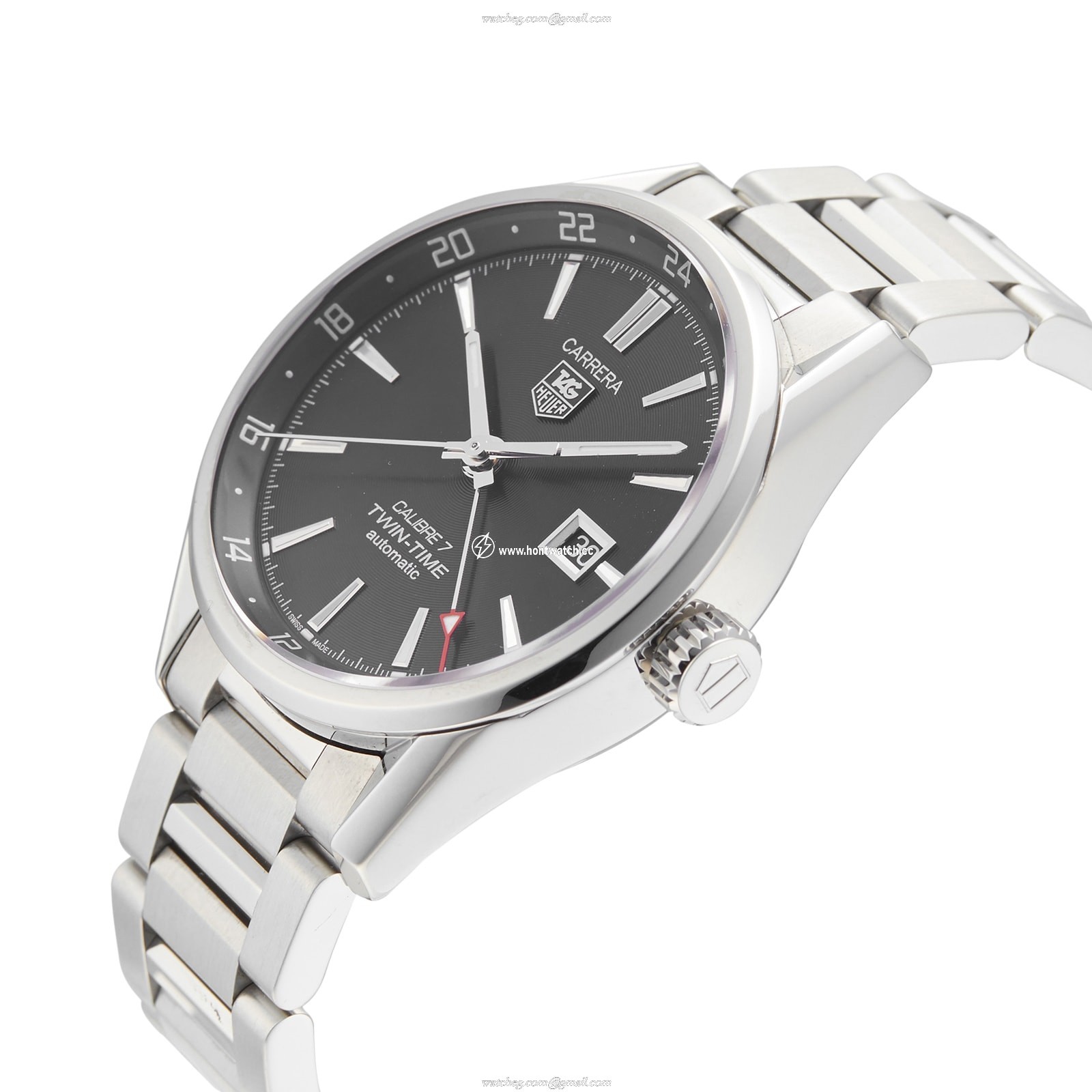 Pre-Owned TAG Heuer Carrera Automatic Watch - 41mm Black Dial Stainless Steel - Image 2