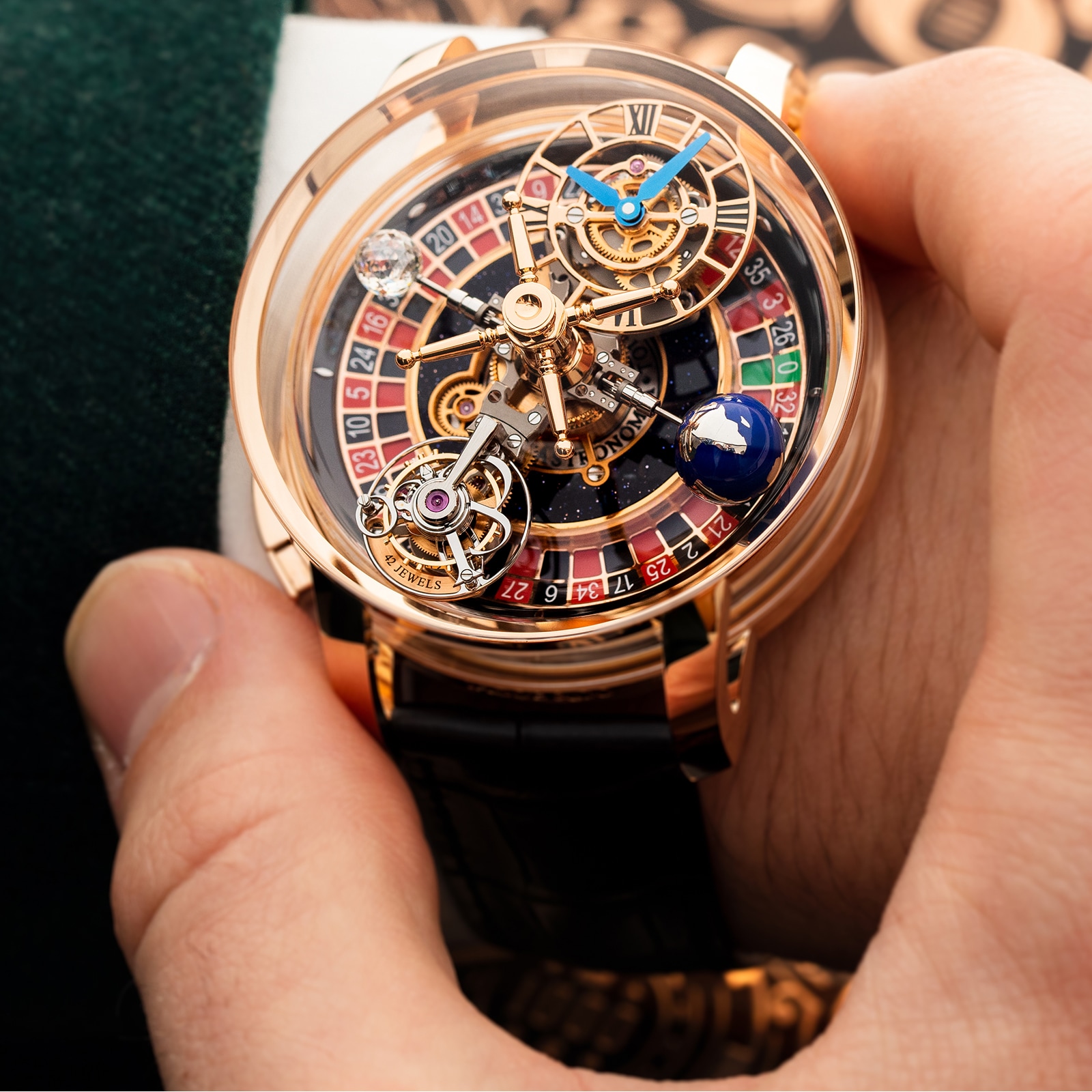 Jacob & Co Astronomia Casino 18ct Rose Gold 47mm Mechanical Watch | Roman Numerals - Image 3