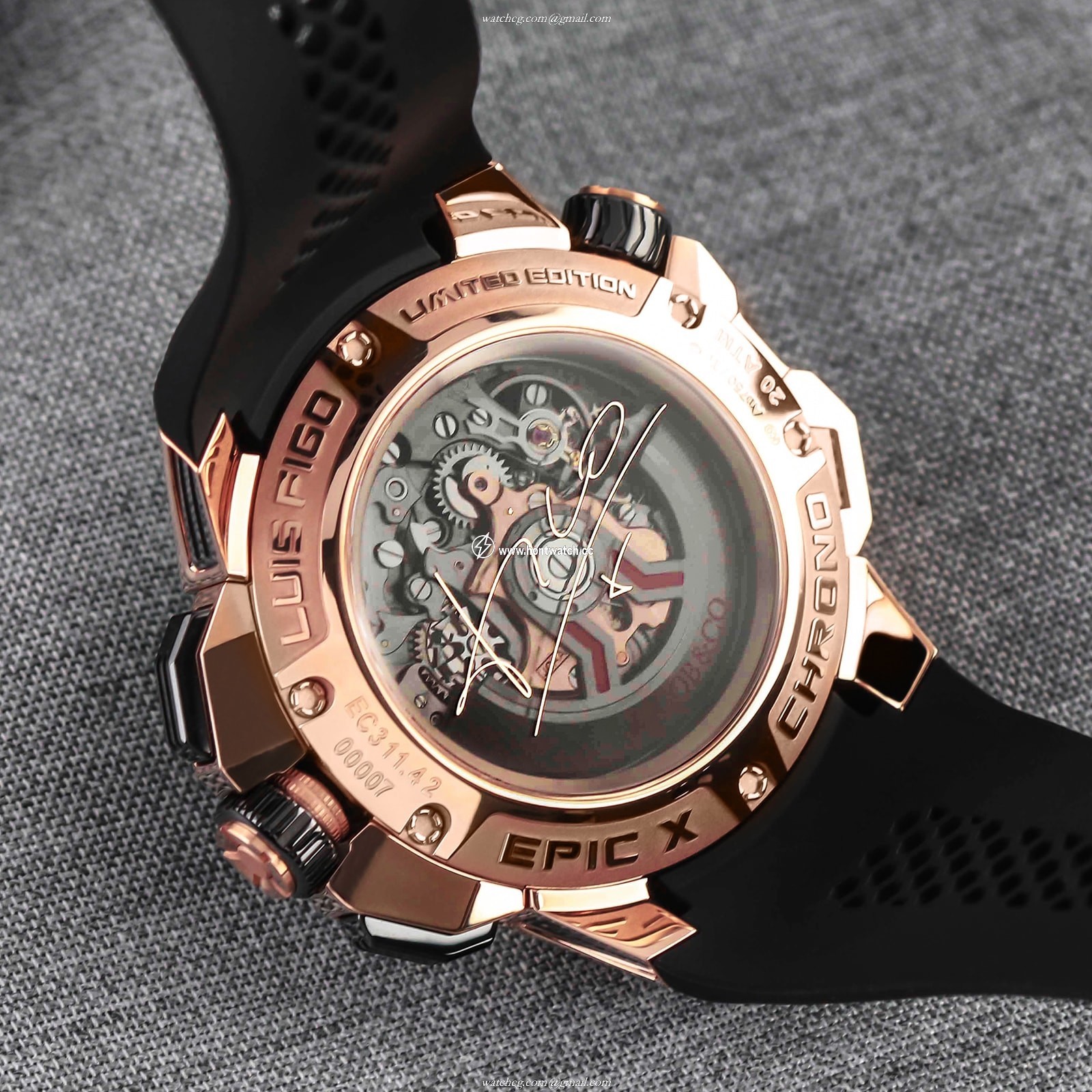 Jacob & Co Epic X Chrono Titanium Rose Gold Automatic Watch - 47mm Black Dial - Image 2