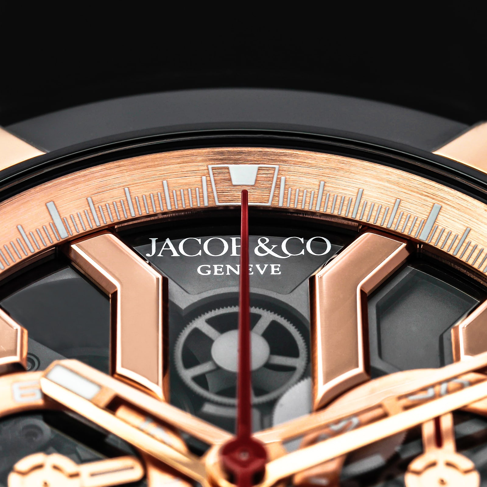 Jacob & Co Epic X Chrono Titanium Rose Gold Automatic Watch - 47mm Black Dial - Image 3