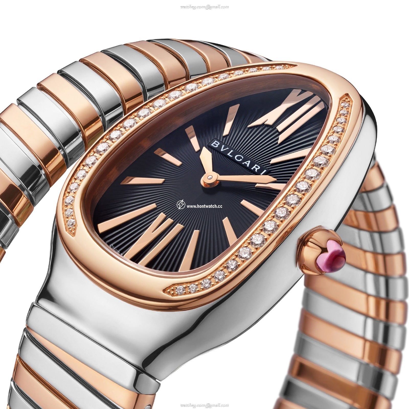 Bvlgari Serpenti 102098 Replica Watch | 35mm Black Dial | Stainless Steel & Gold - Image 2