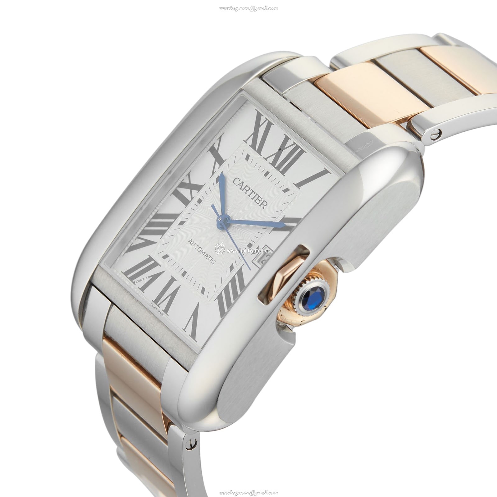 Pre-Owned Cartier Tank W5310006 - 36mm Automatic Silver Dial - Stainless Steel & Rose Gold - Image 2