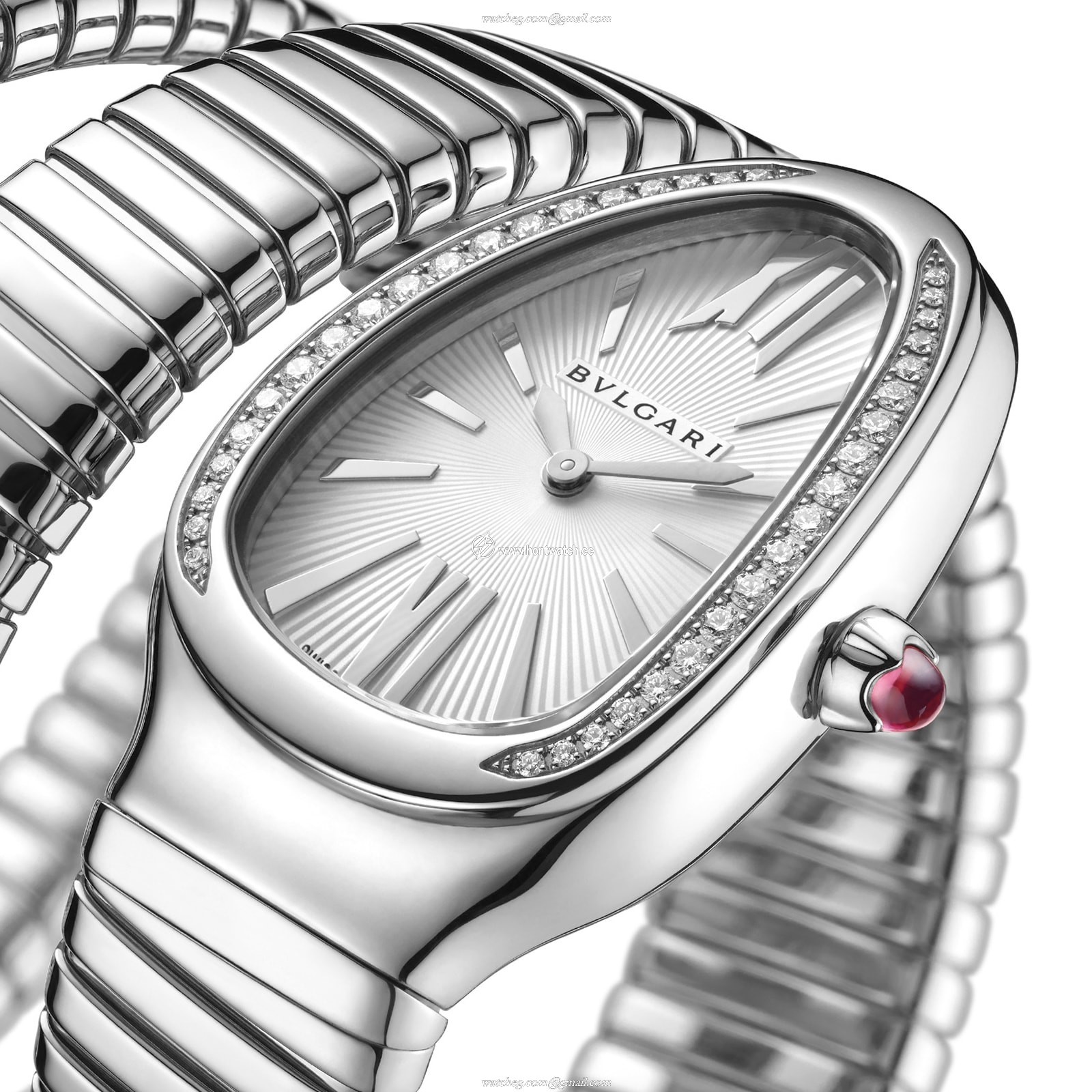 Bvlgari Serpenti 101910 | 35mm Stainless Steel Quartz Watch - White Dial - Image 2