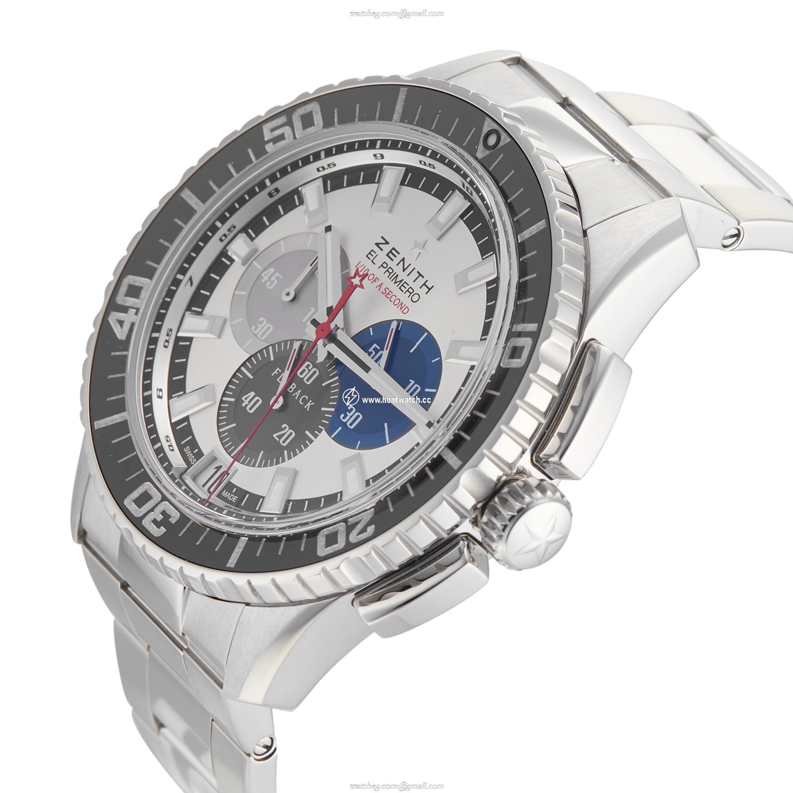 Zenith El Primero 46mm Automatic Silver Dial - Stainless Steel Watch - Image 2