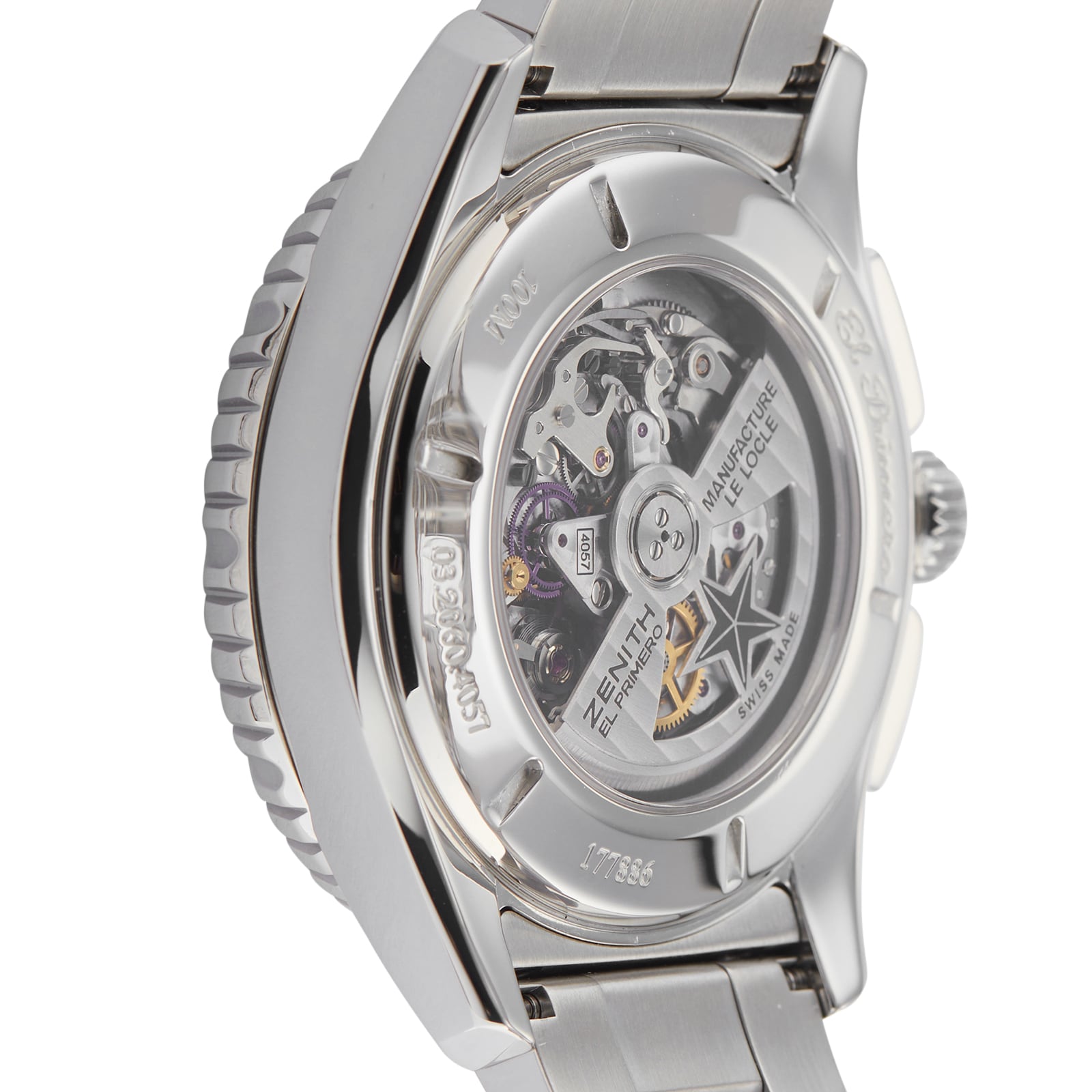 Zenith El Primero 46mm Automatic Silver Dial - Stainless Steel Watch - Image 4
