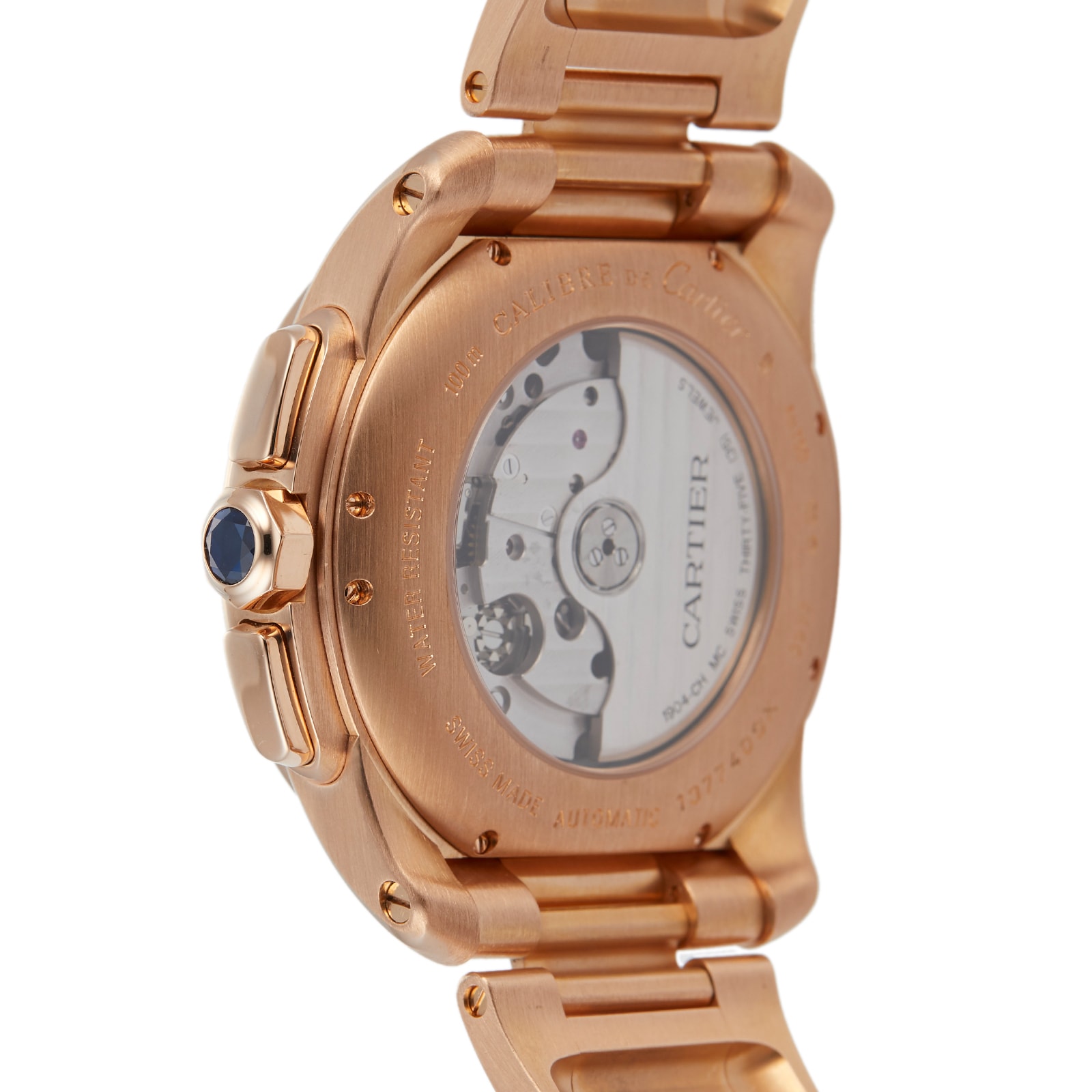 Cartier W7100047/3577 Rose Gold Automatic Silver Watch - 42mm - Image 4