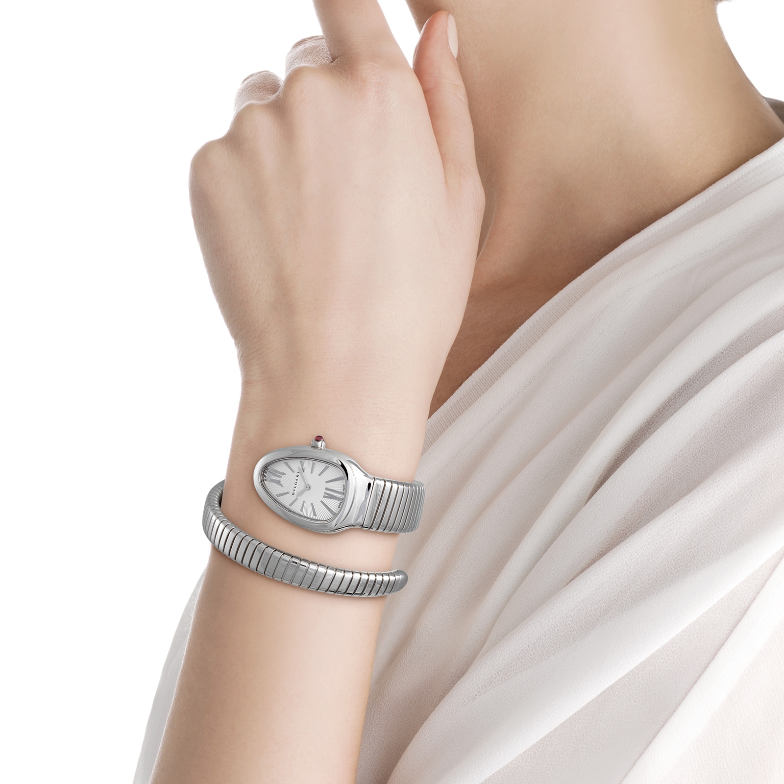 Bvlgari Serpenti 101817 Grey Dial Replica Watch | 35mm Steel & Gold - Image 4