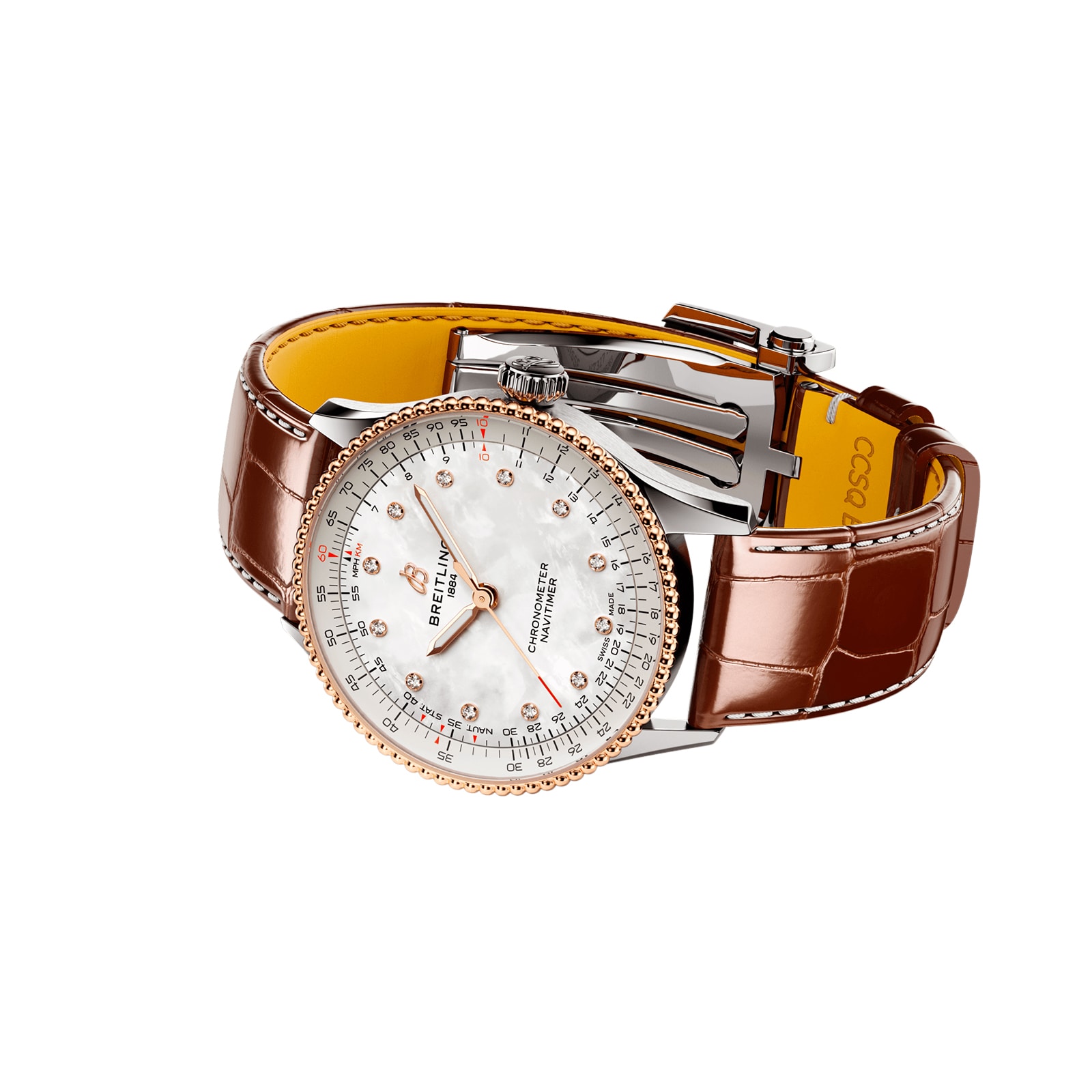 Breitling Navitimer 36mm Automatic - Stainless Steel & Rose Gold - White Dial - Image 4