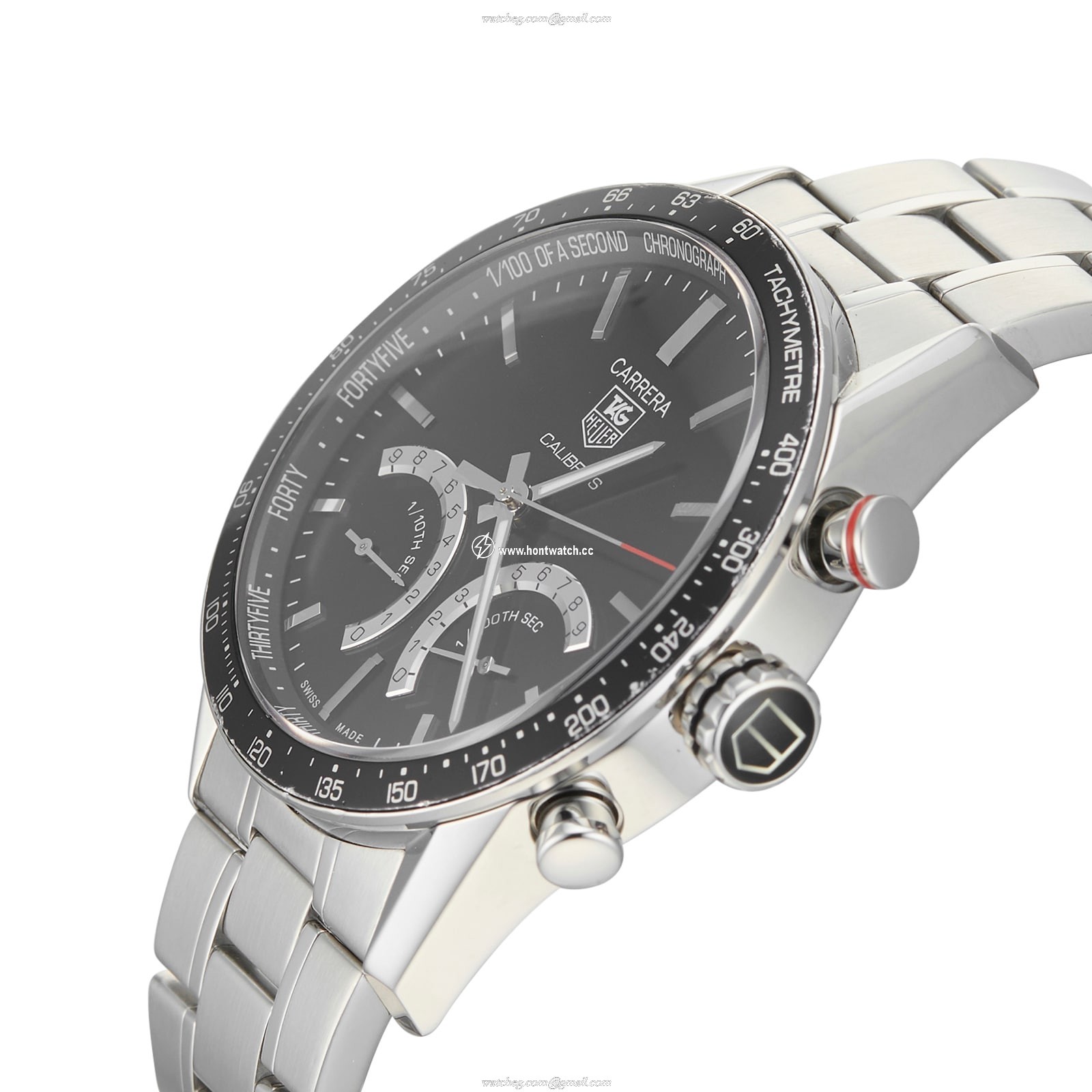 TAG Heuer Carrera CV7A12.BA0795 | 43mm Stainless Steel Quartz Watch - Black Dial - Image 2
