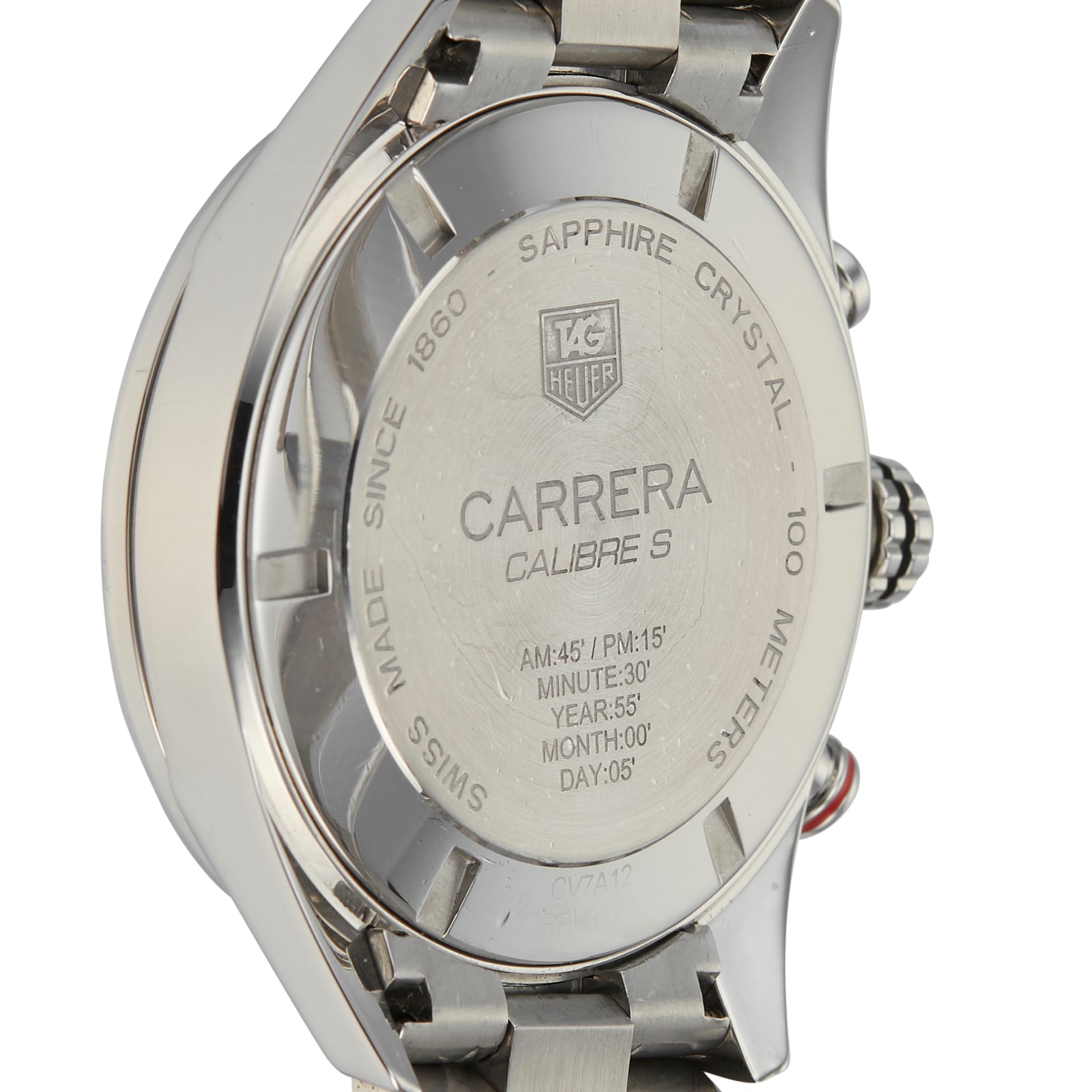 TAG Heuer Carrera CV7A12.BA0795 | 43mm Stainless Steel Quartz Watch - Black Dial - Image 4